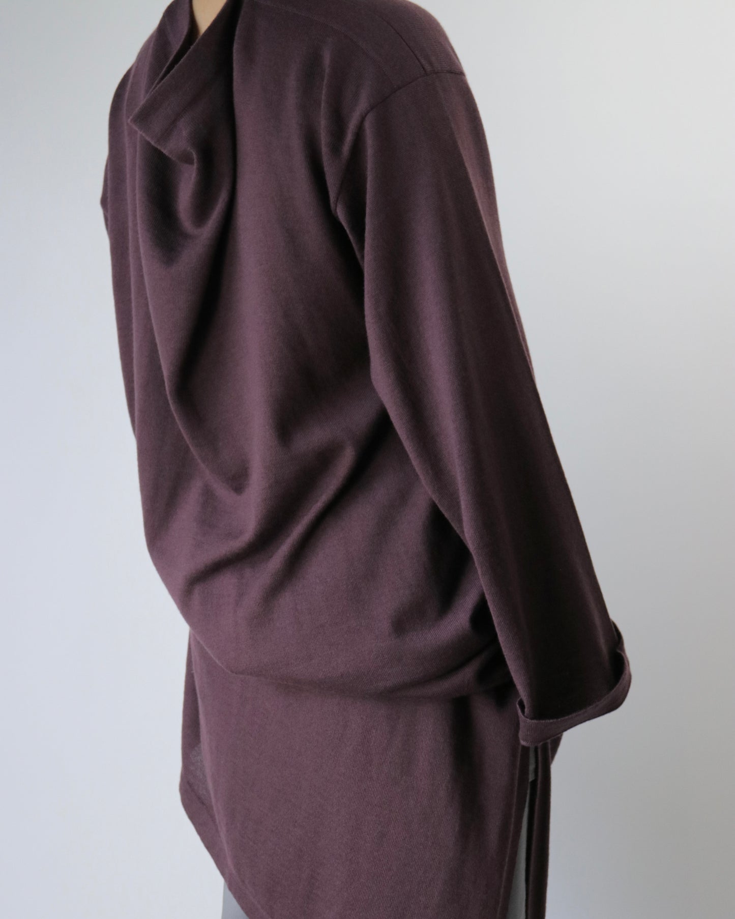 E RT N°45 Merino boat-neck dress