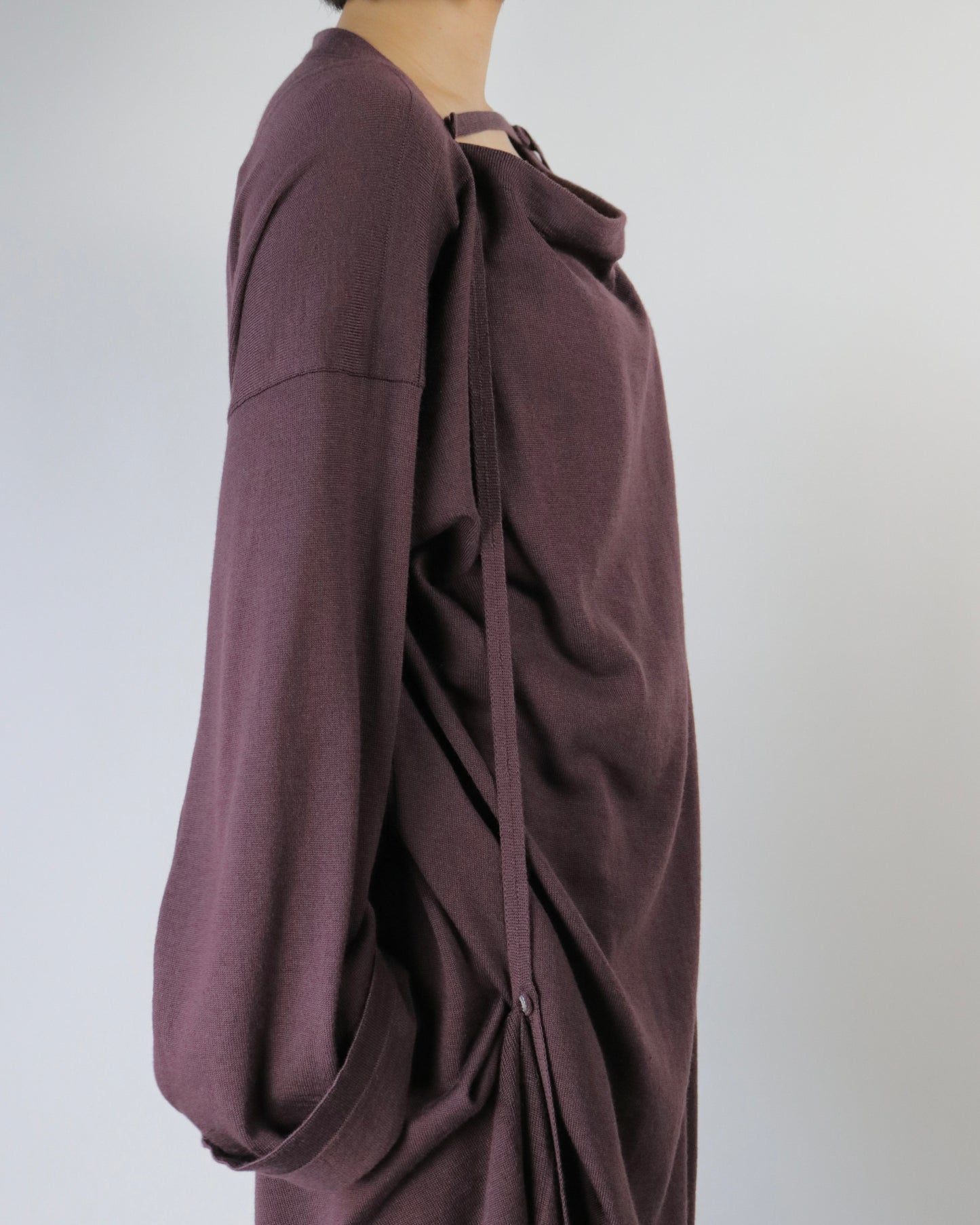 E RT N°45 Merino boat-neck dress