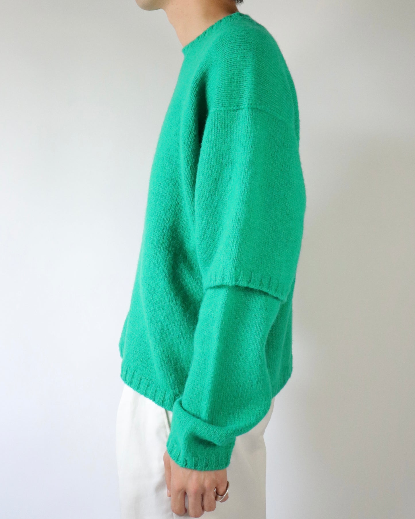 E RT N°49 Shetland double-sleeved overcrewneck