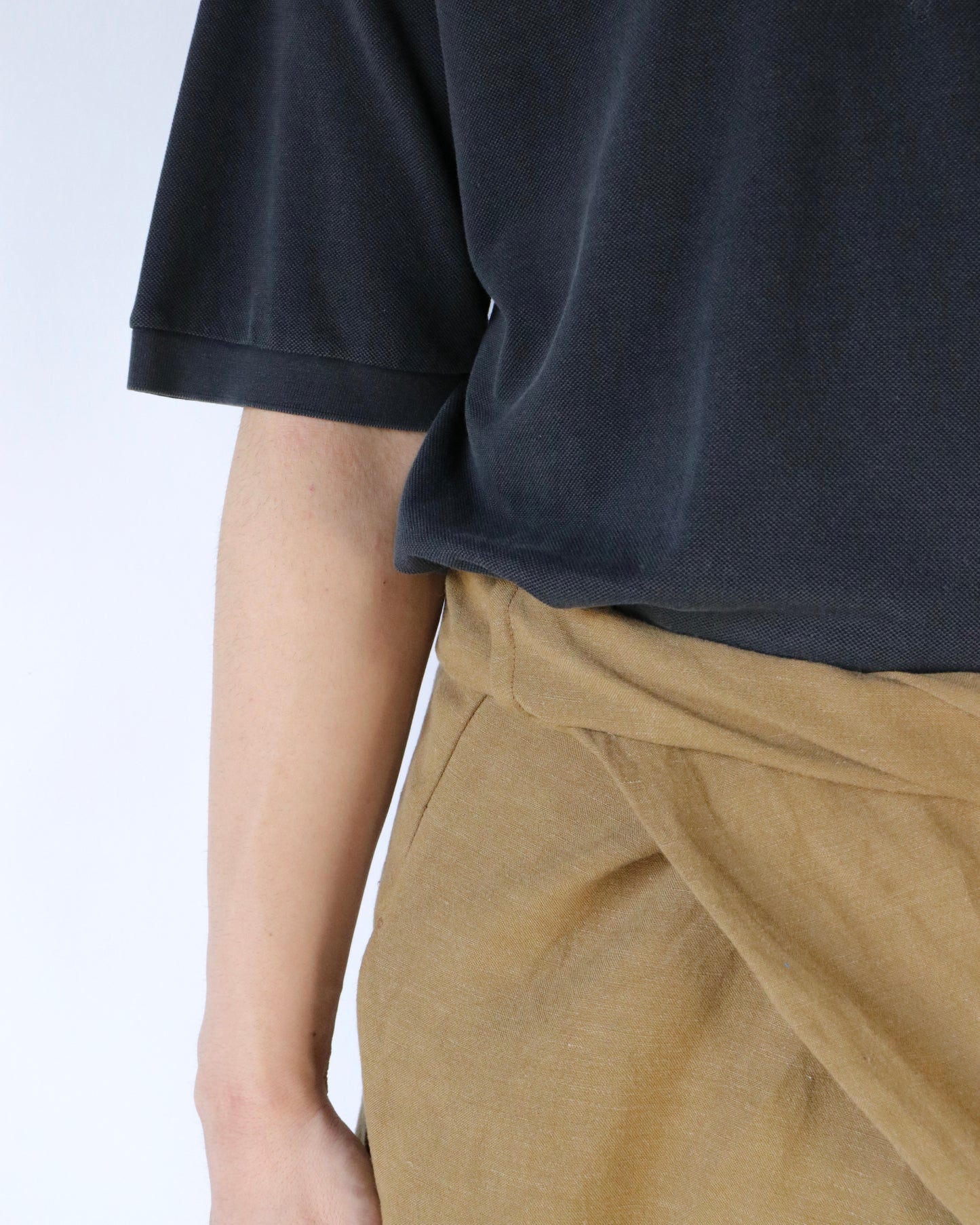Old linen viscose canvas wrappped pants