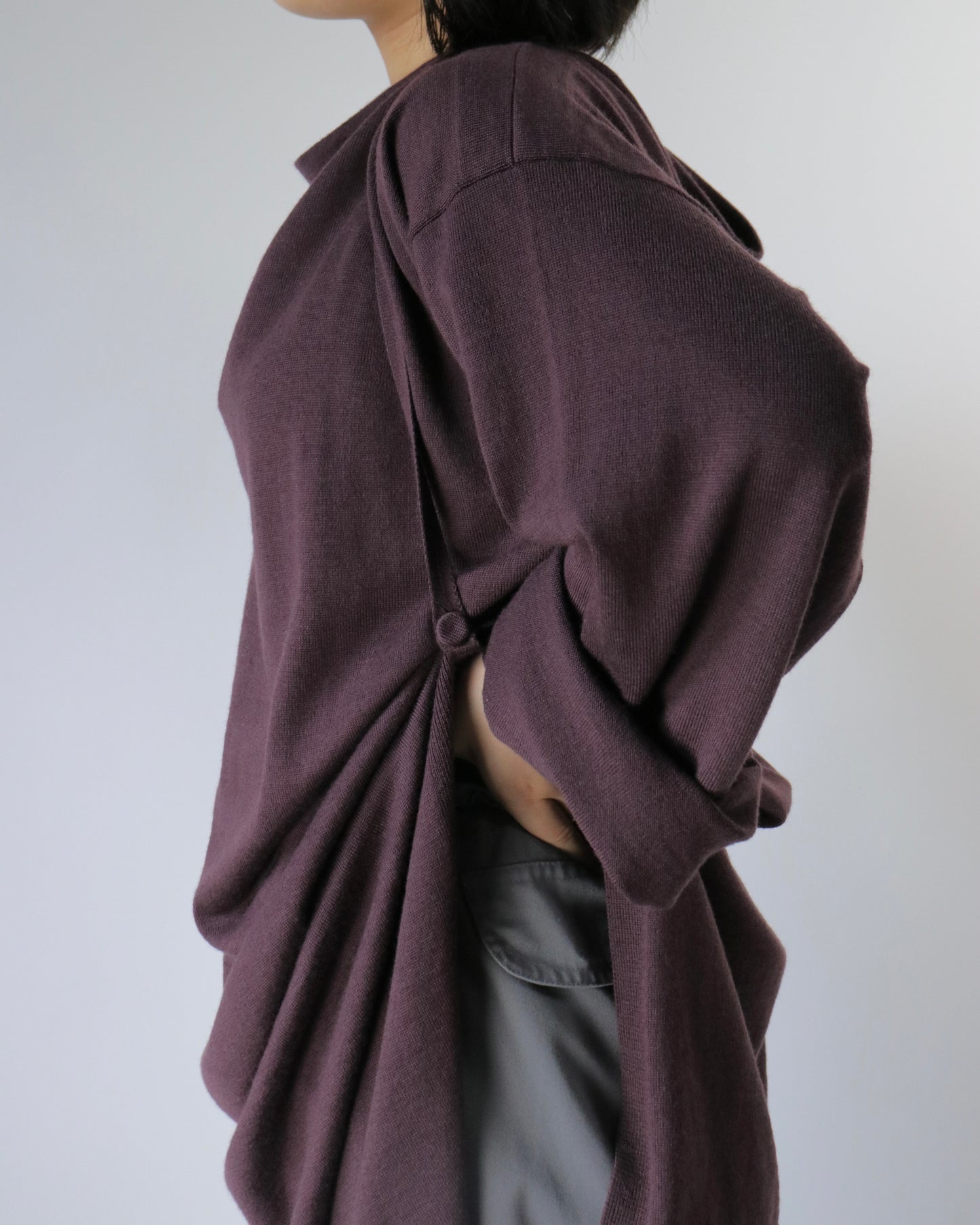 E RT N°45 Merino boat-neck dress