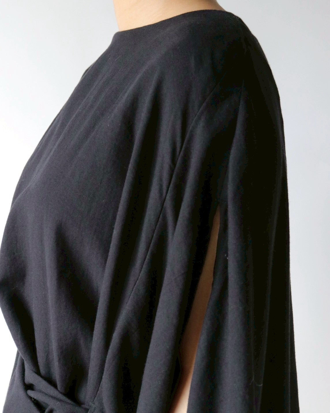 Cotton cashmere circle wrapped dress
