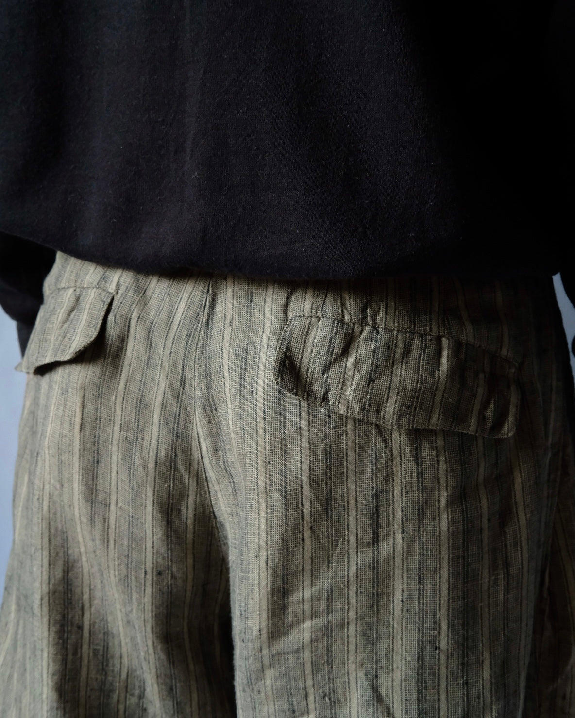 80s ISSEY MIYAKE 3tuck linen pants