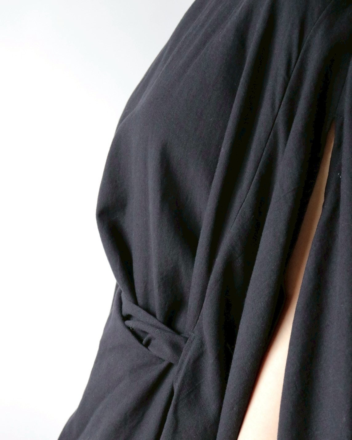 Cotton cashmere circle wrapped dress