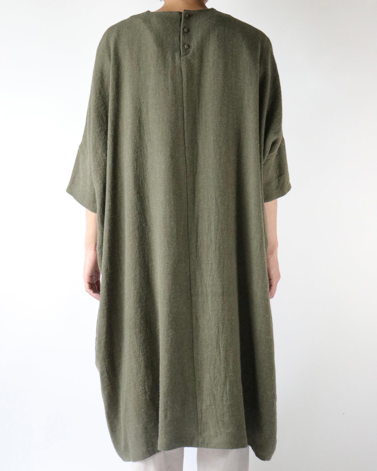 Linen wool and Cotton cashmer □○ dress