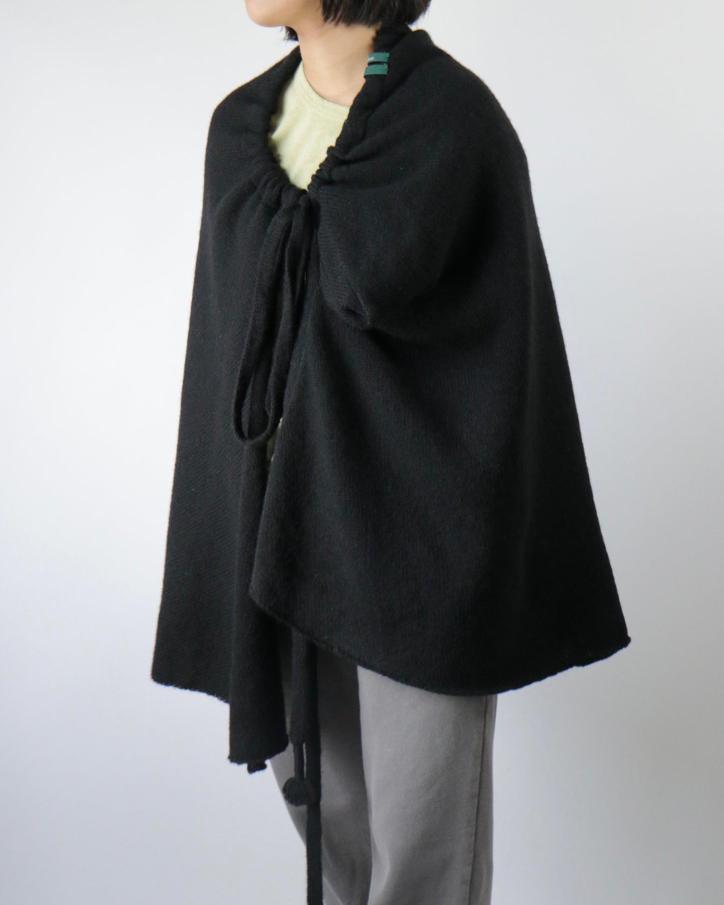 E RT N°52 Draped shetland skirt
