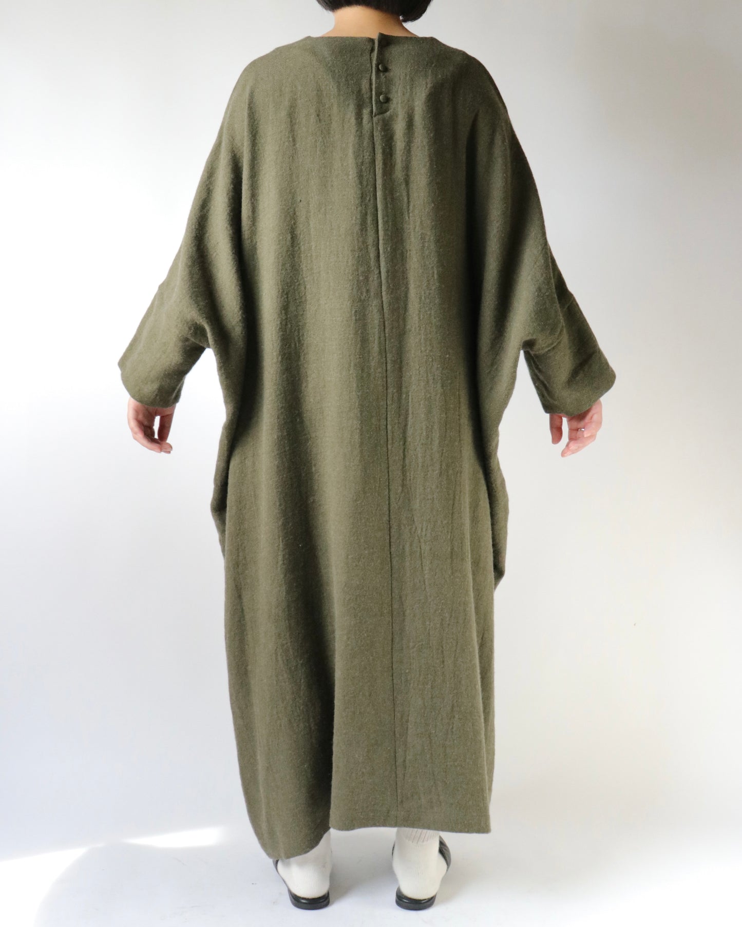 Linen wool and Cotton cashmer □○ dress