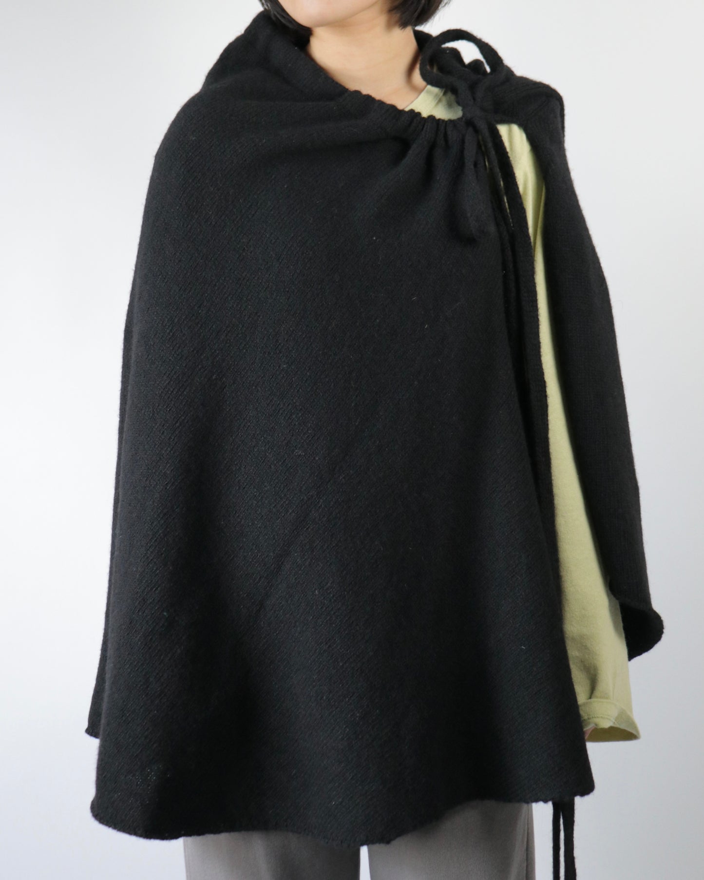 E RT N°52 Draped shetland skirt