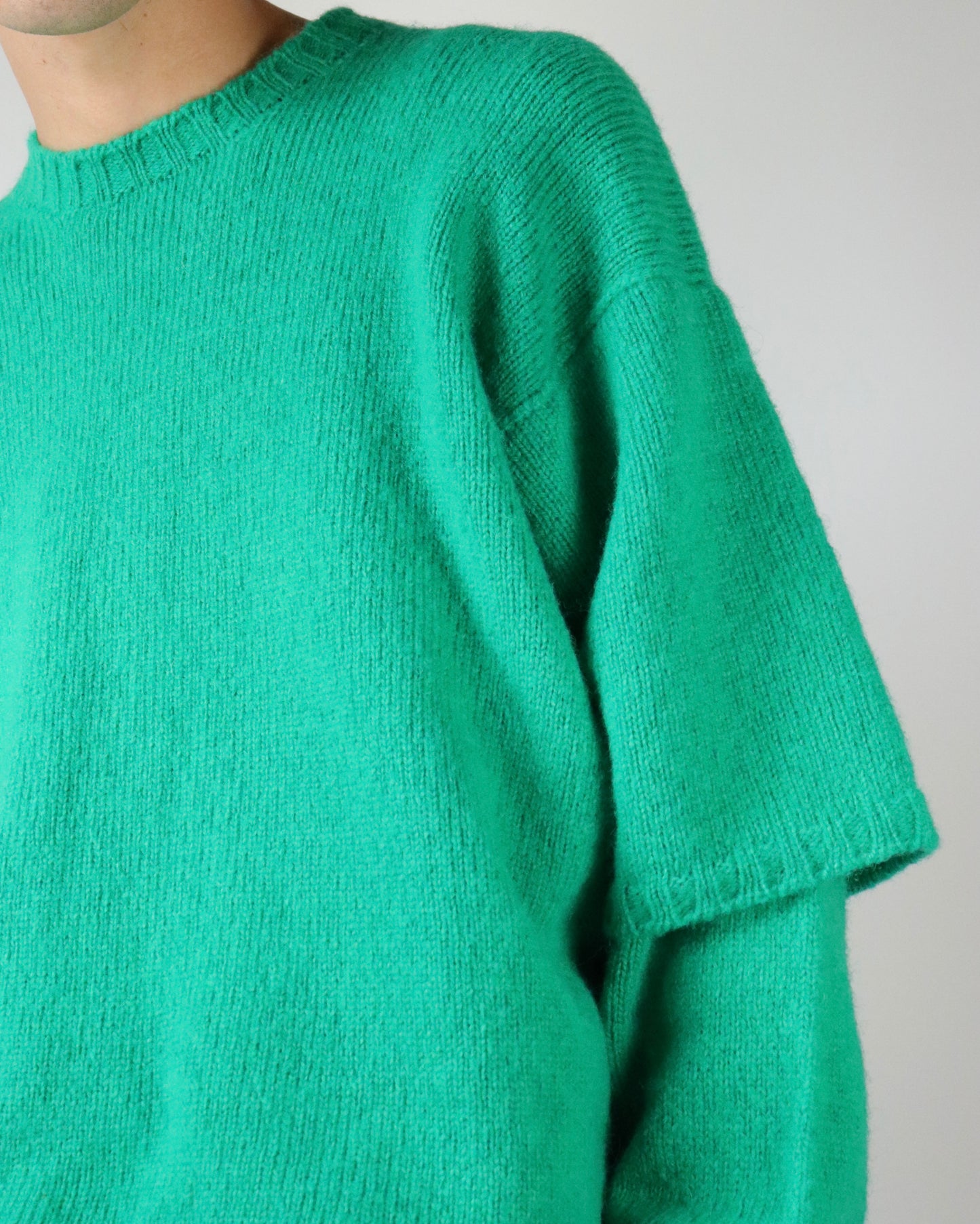 E RT N°49 Shetland double-sleeved overcrewneck