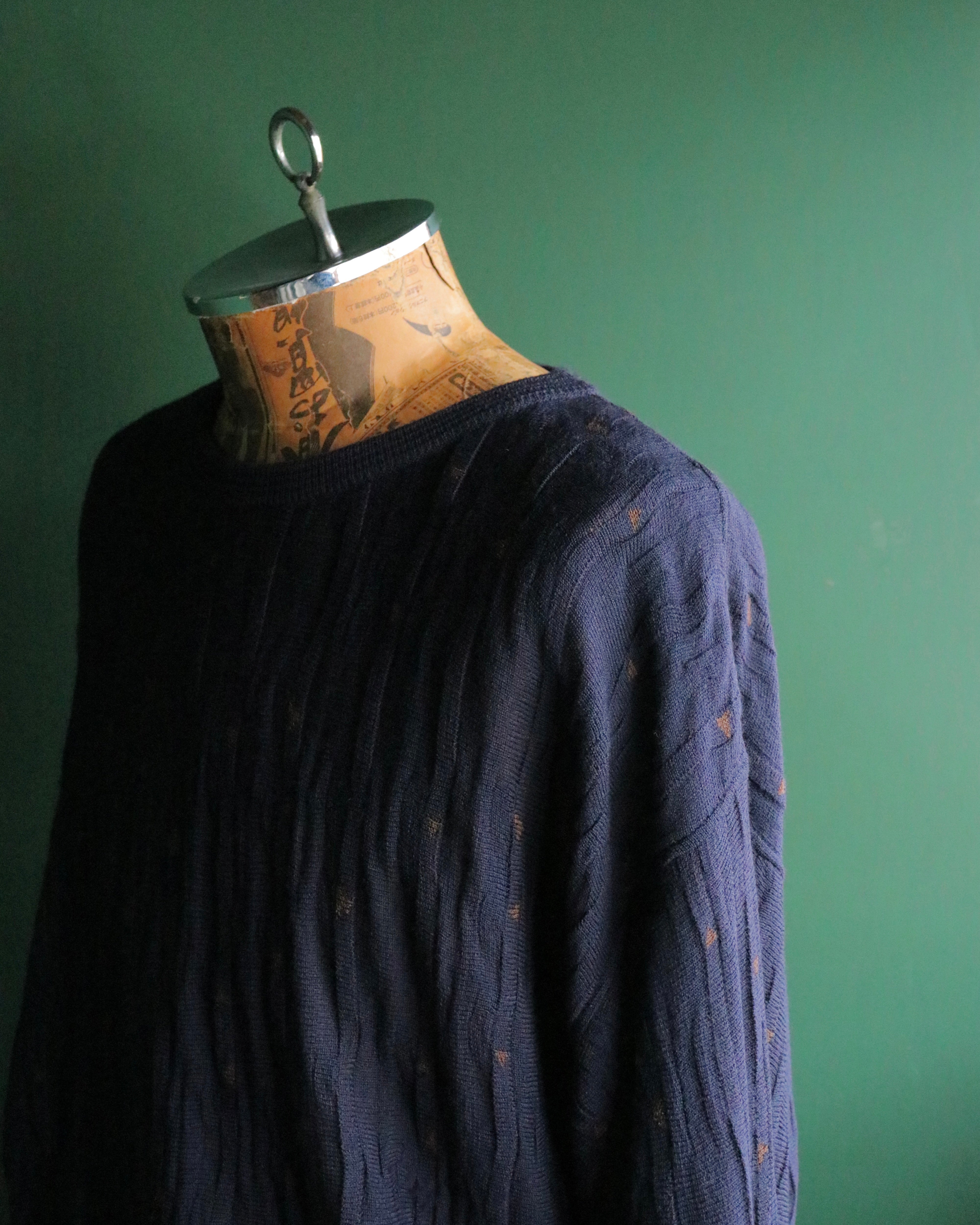【80s】GIANNI VERSACE ニット 80s Gianni Versace graphical pattern high gauge knit