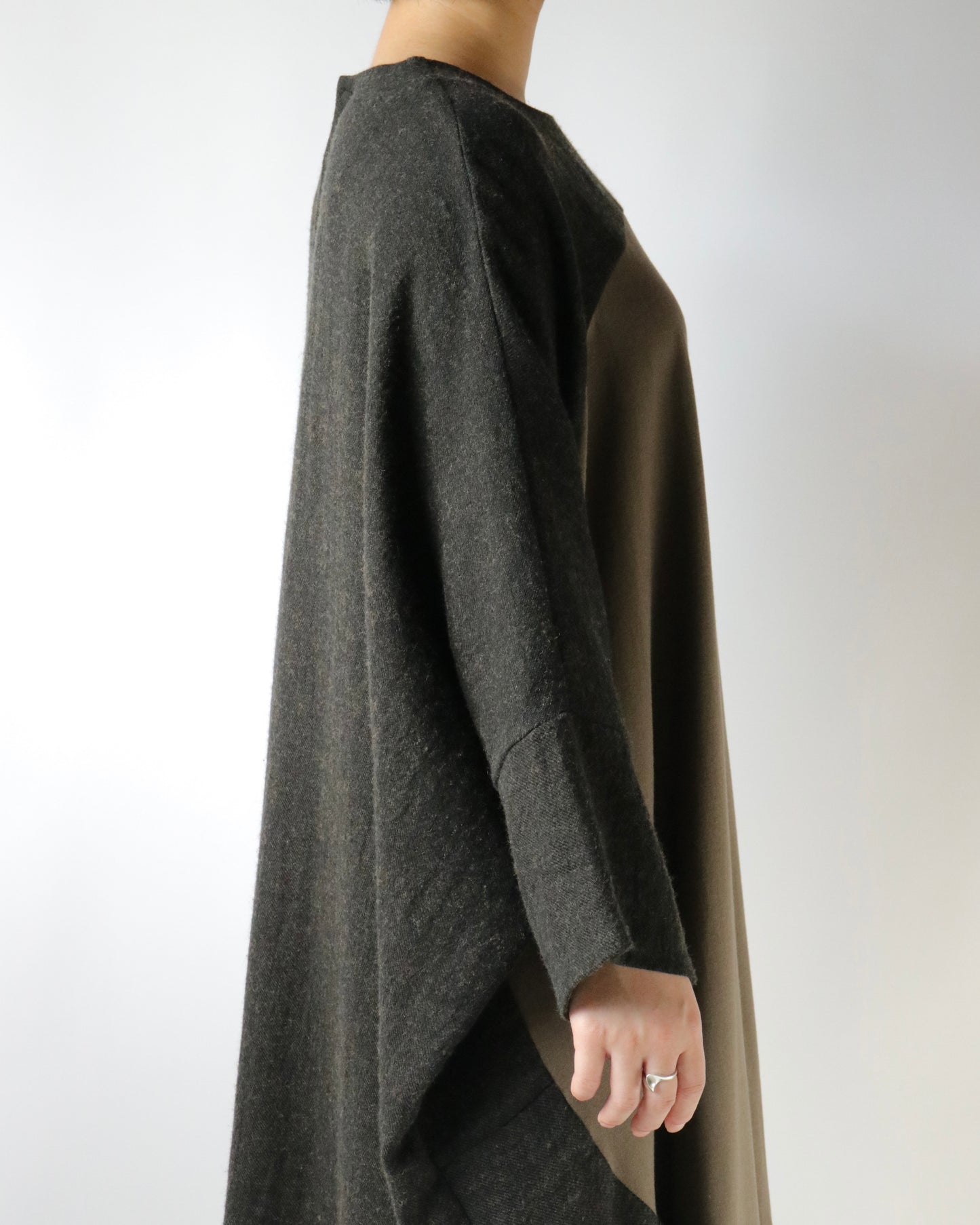 Linen wool and Cotton cashmer □○ dress