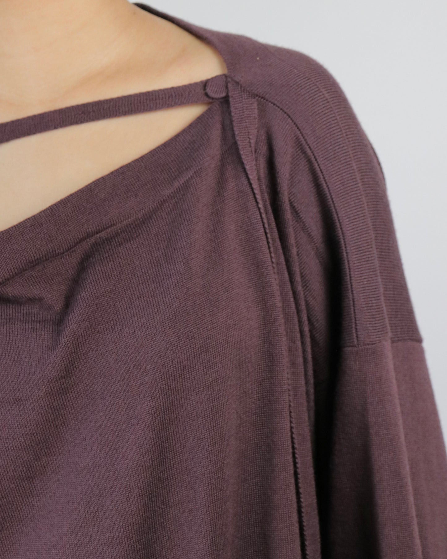 E RT N°45 Merino boat-neck dress