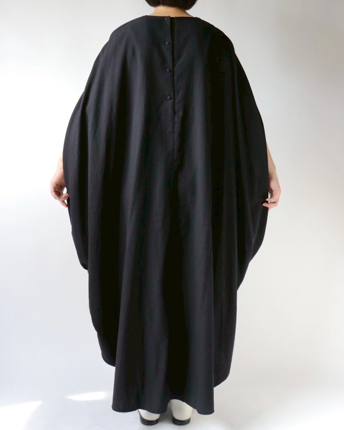 Cotton cashmere circle wrapped dress