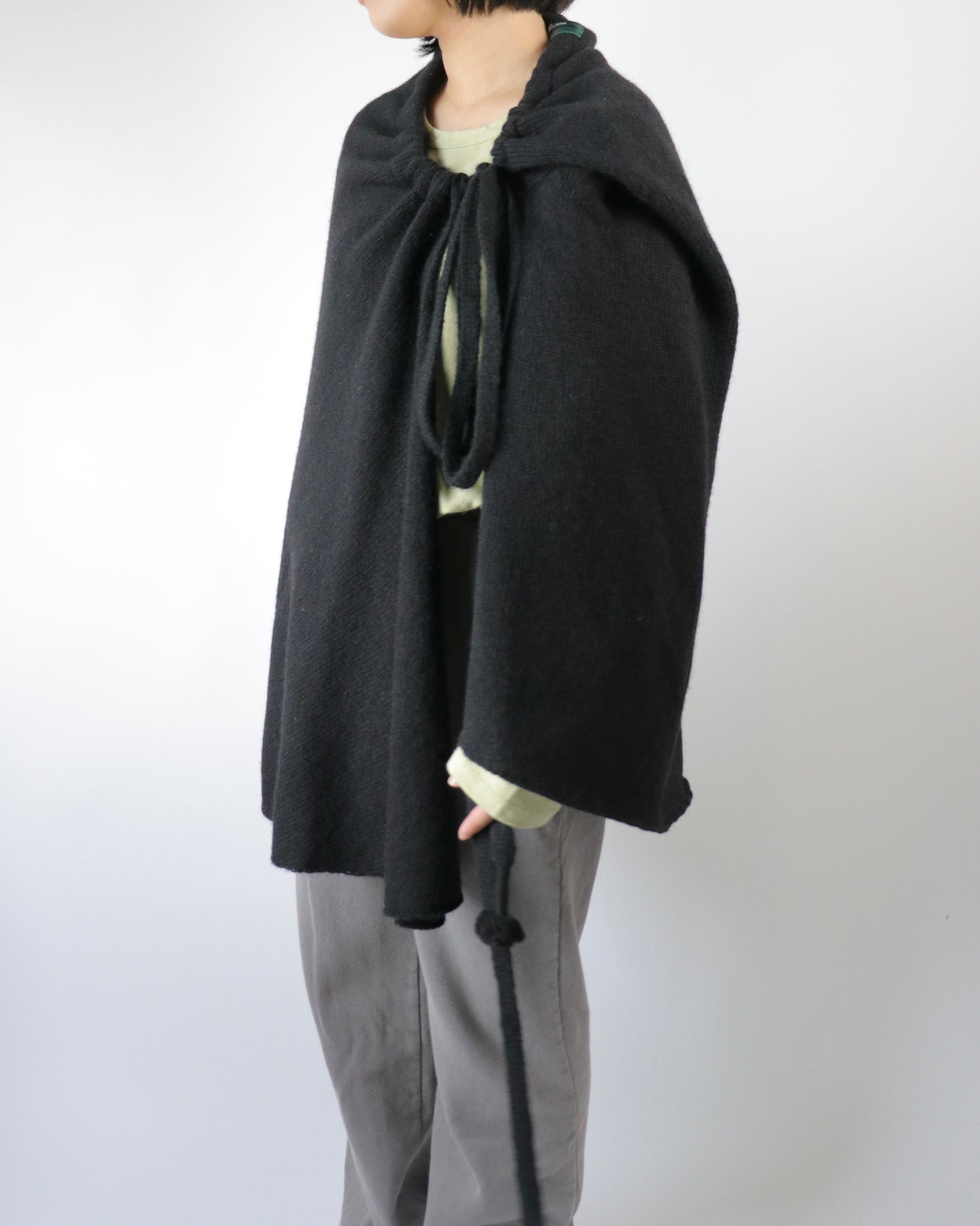 E RT N°52 Draped shetland skirt