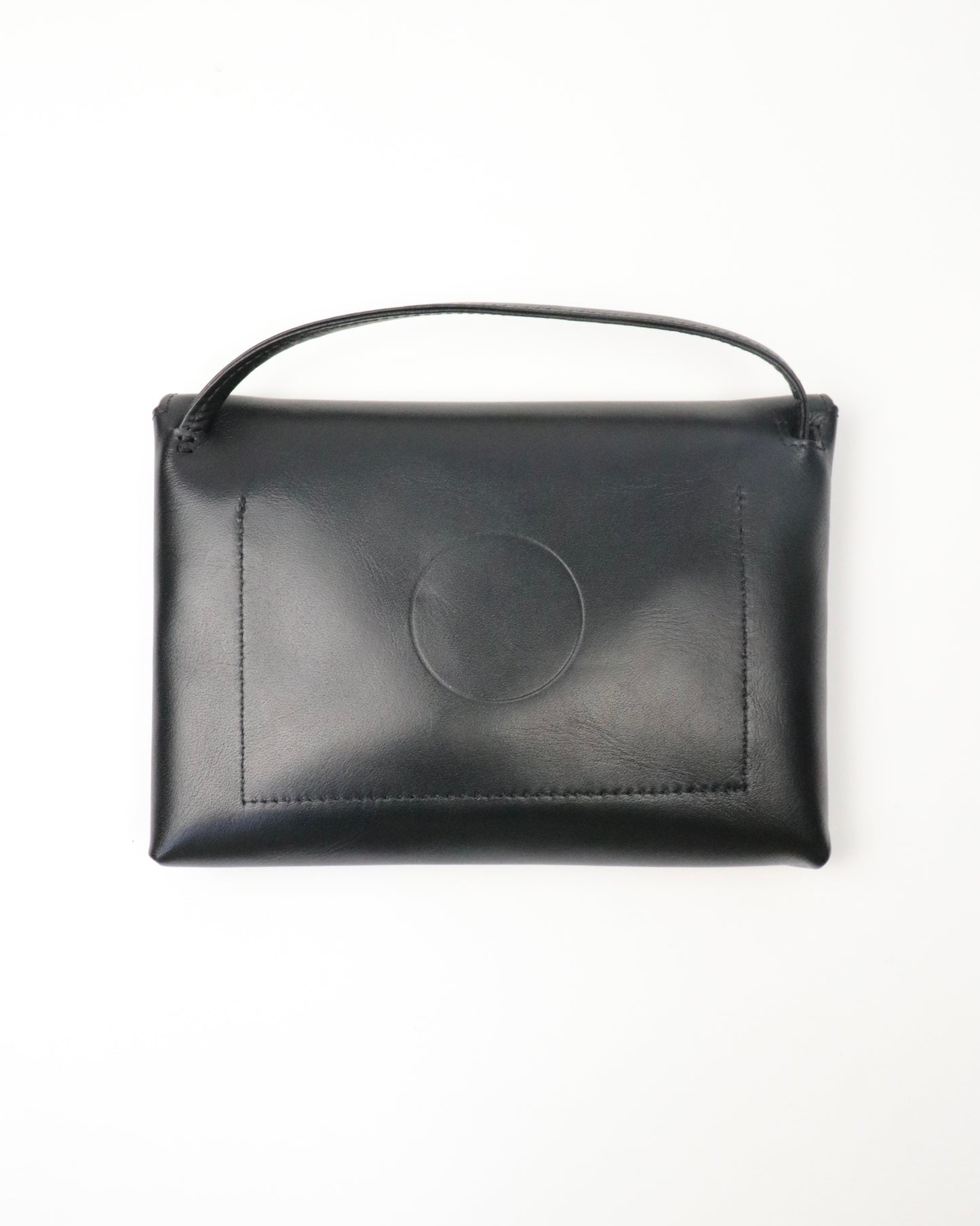 Naturally-tanned leather envelope purse