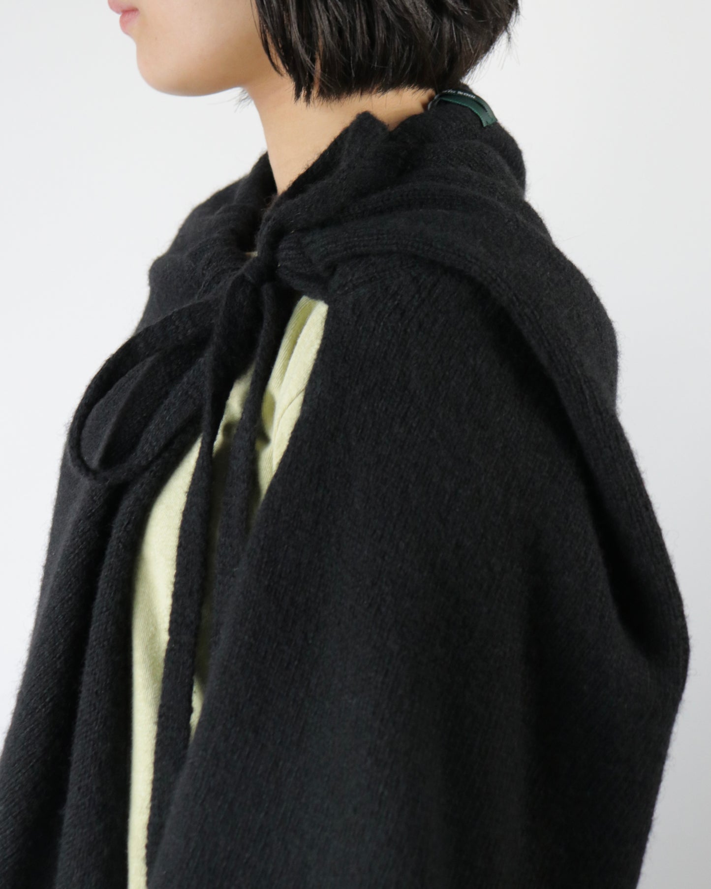 E RT N°52 Draped shetland skirt