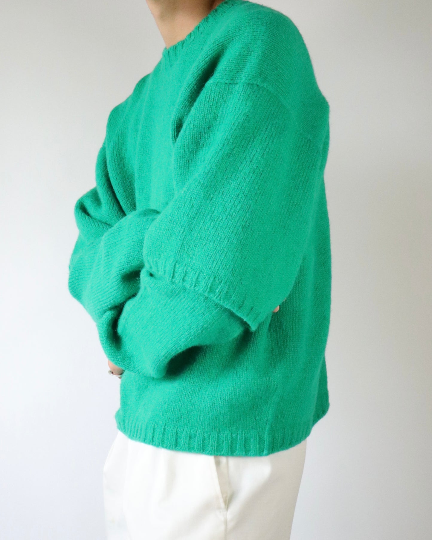E RT N°49 Shetland double-sleeved overcrewneck