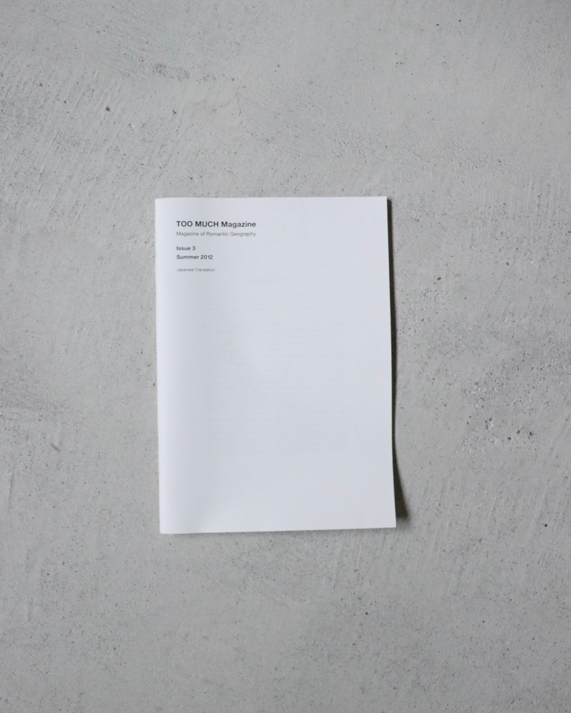 TOO MUCH Magazine issue3