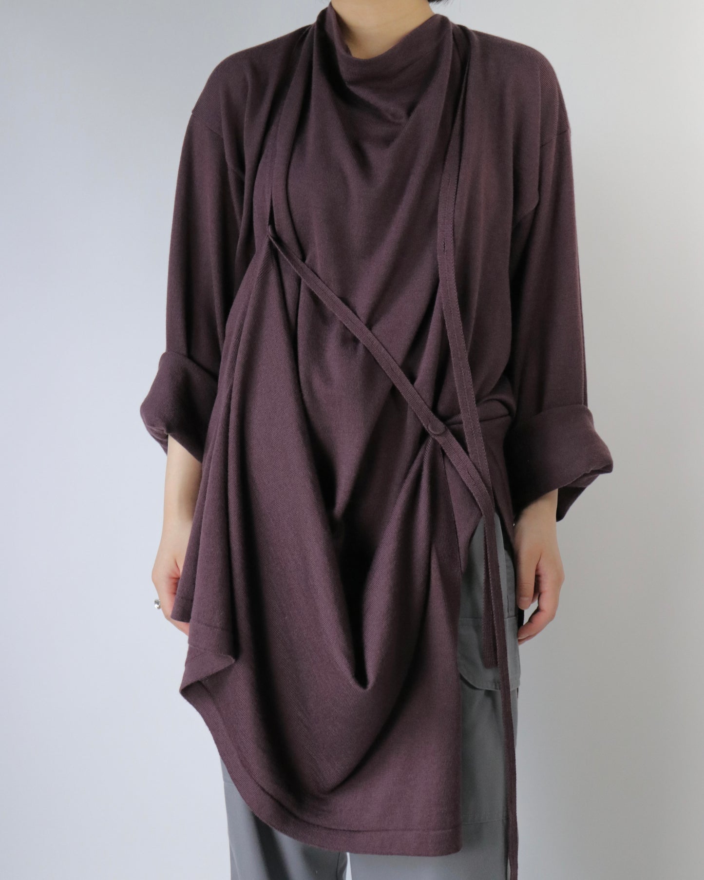 E RT N°45 Merino boat-neck dress