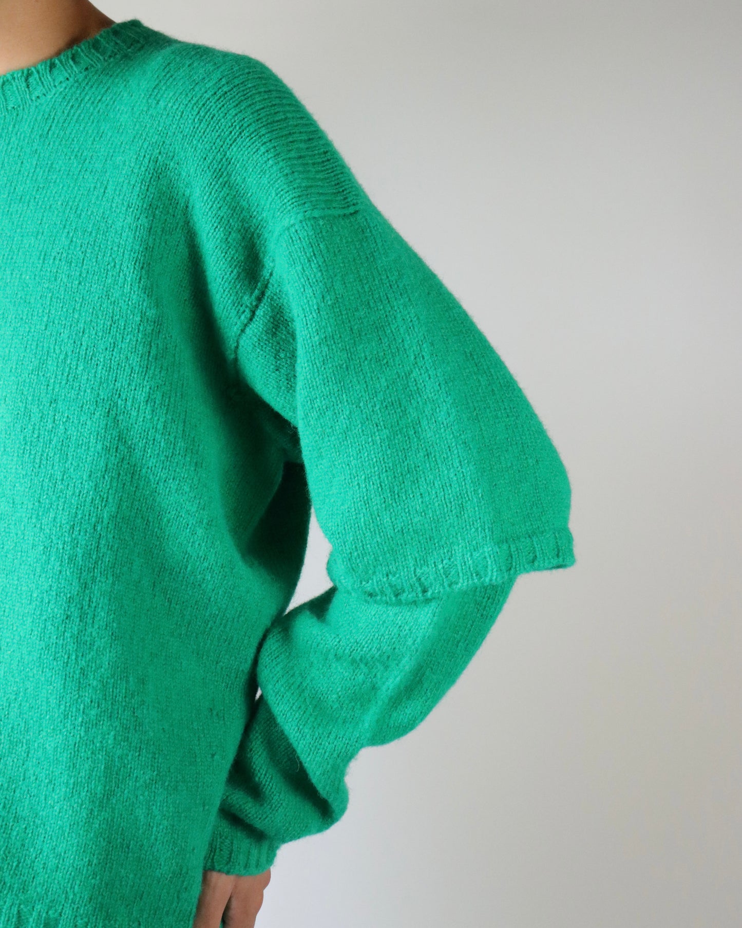 E RT N°49 Shetland double-sleeved overcrewneck