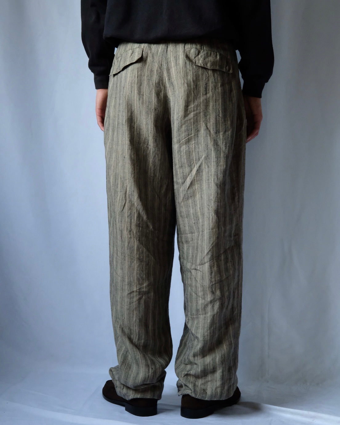 80s ISSEY MIYAKE 3tuck linen pants