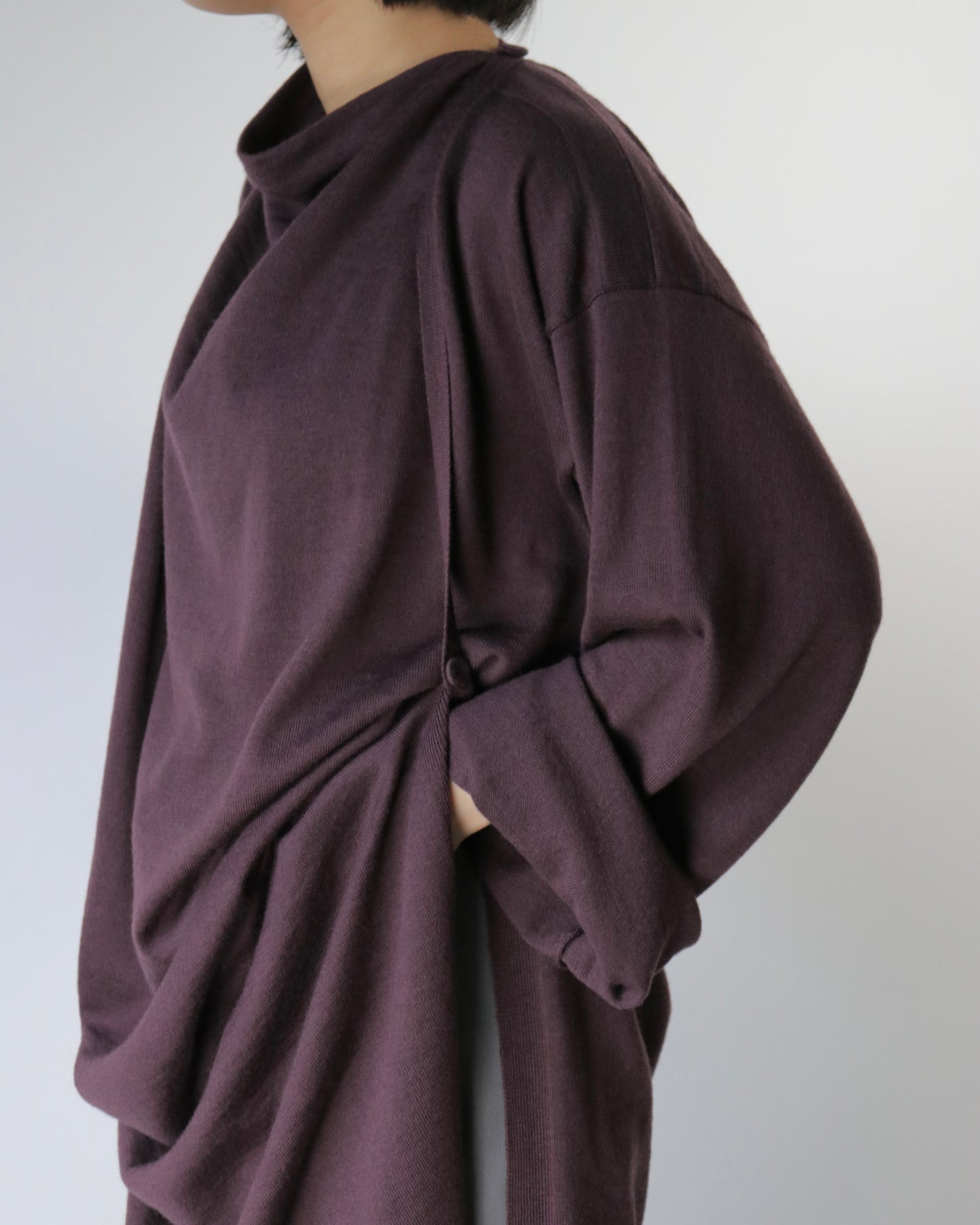 E RT N°45 Merino boat-neck dress