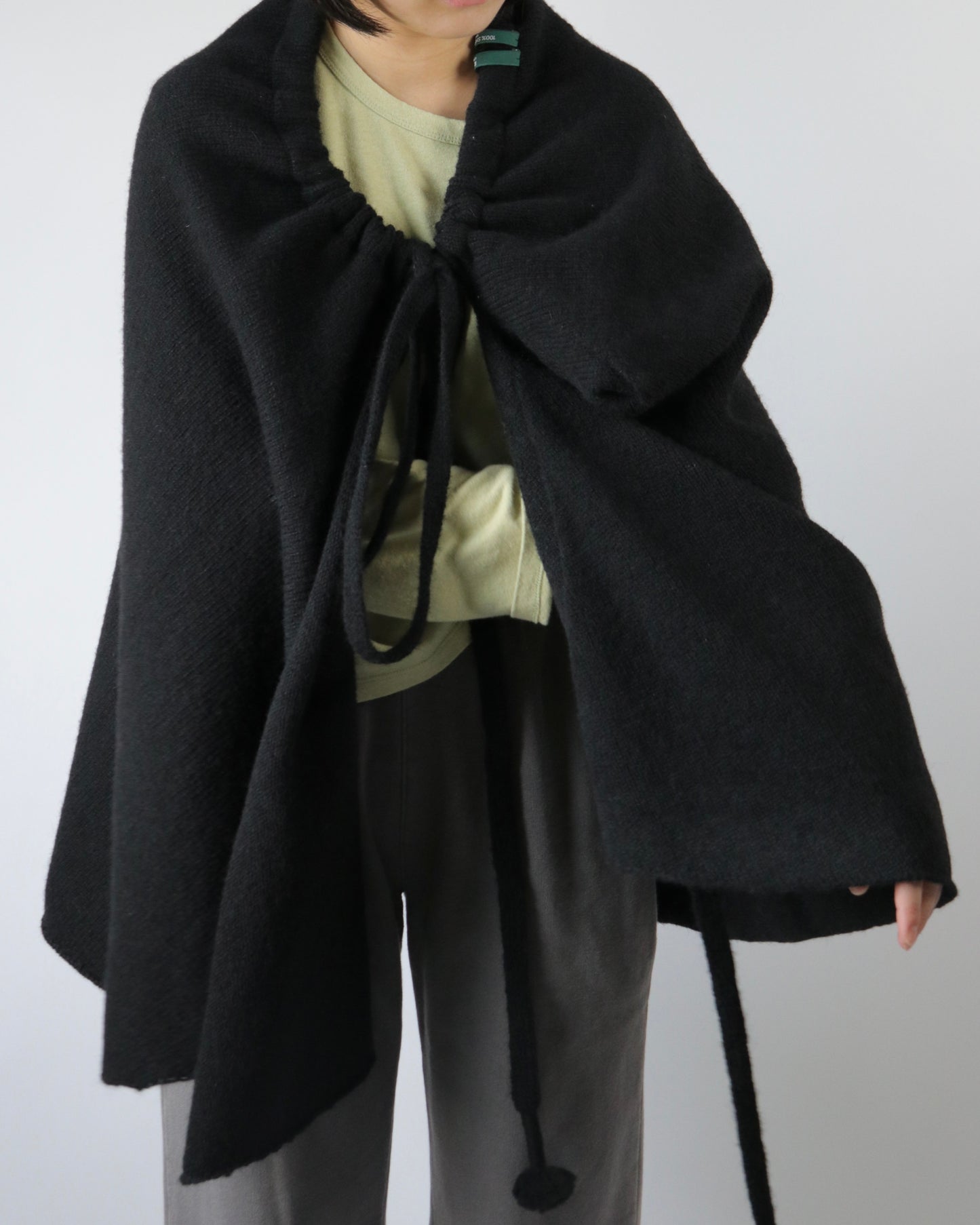 E RT N°52 Draped shetland skirt