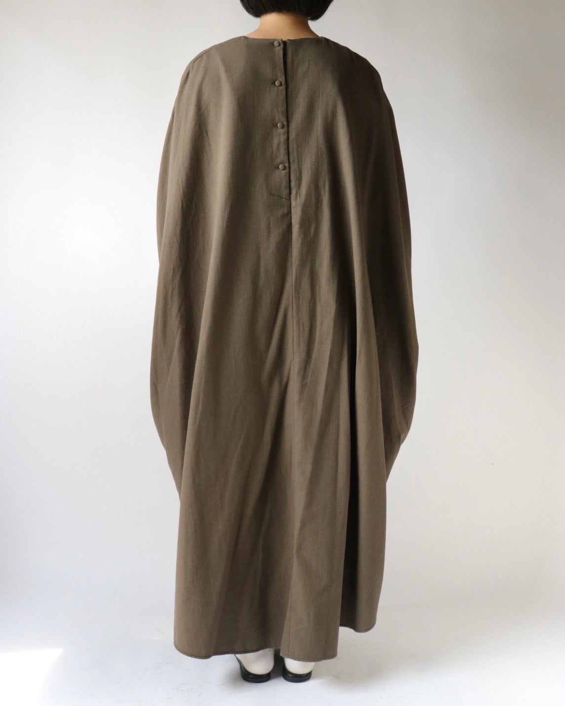 Cotton cashmere circle wrapped dress