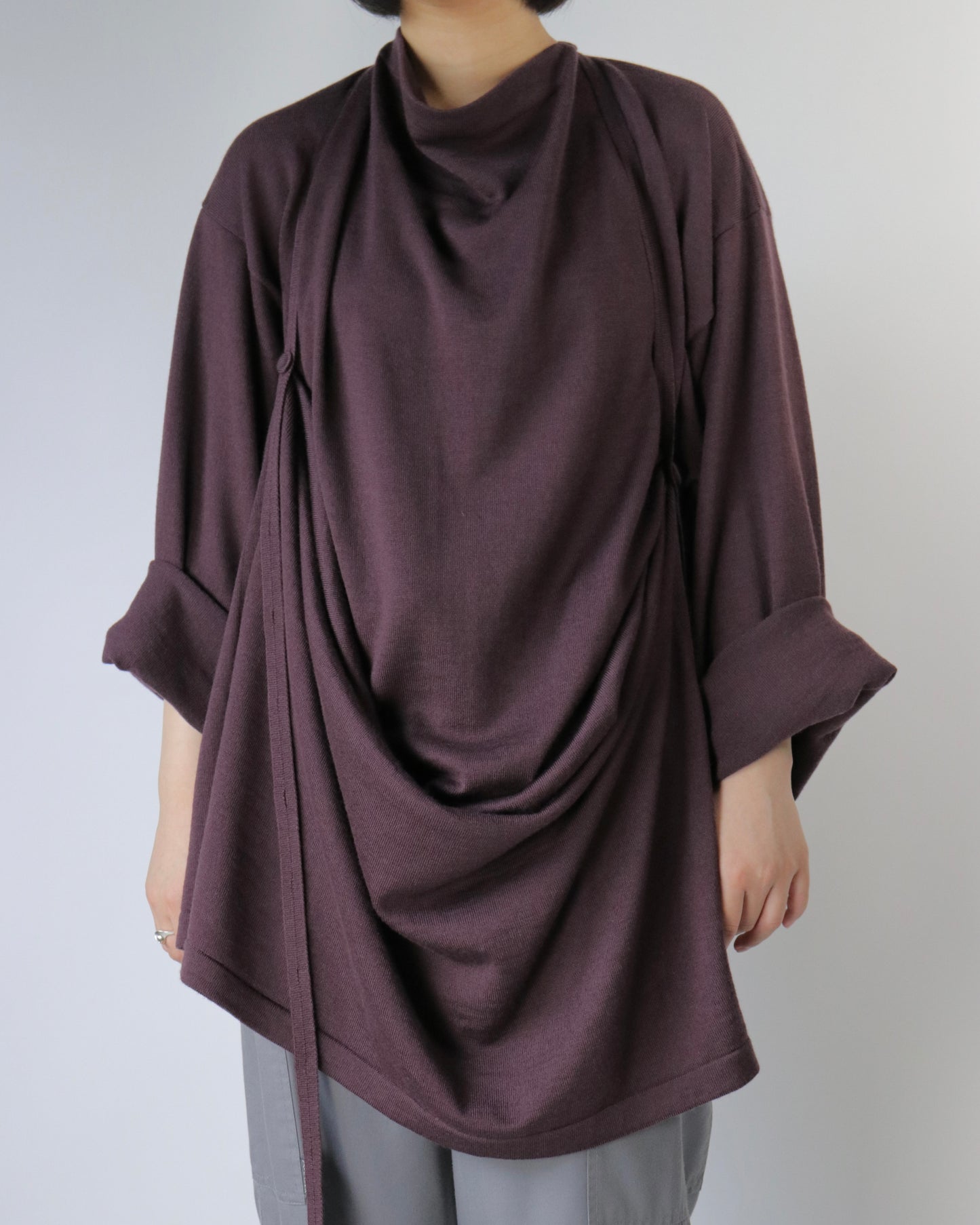 E RT N°45 Merino boat-neck dress