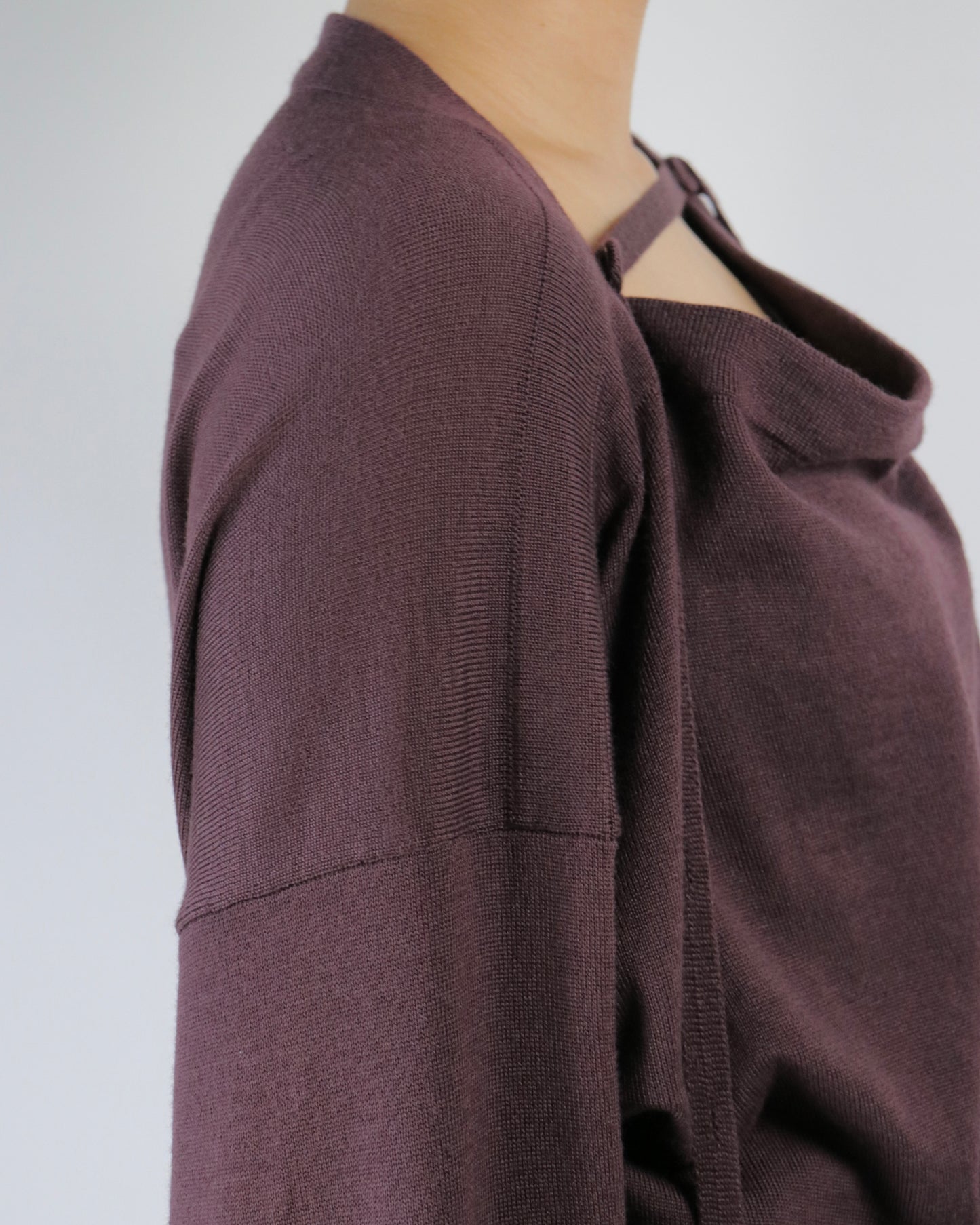 E RT N°45 Merino boat-neck dress