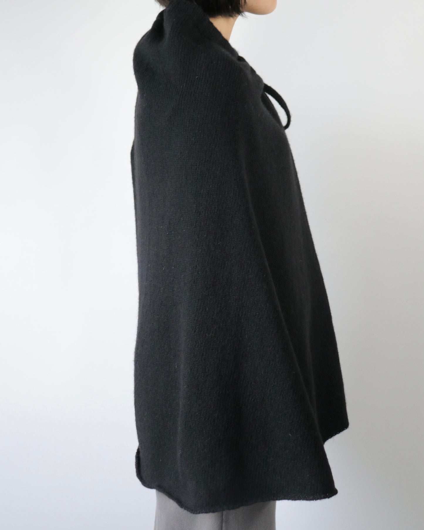 E RT N°52 Draped shetland skirt
