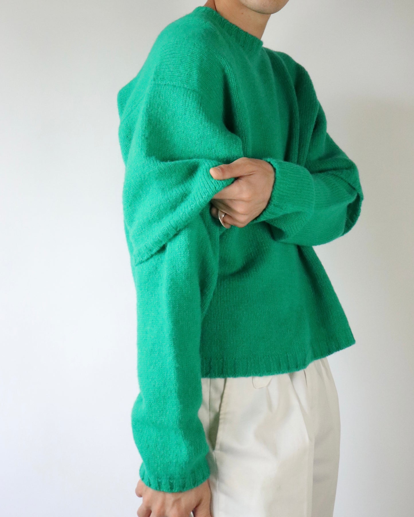 E RT N°49 Shetland double-sleeved overcrewneck