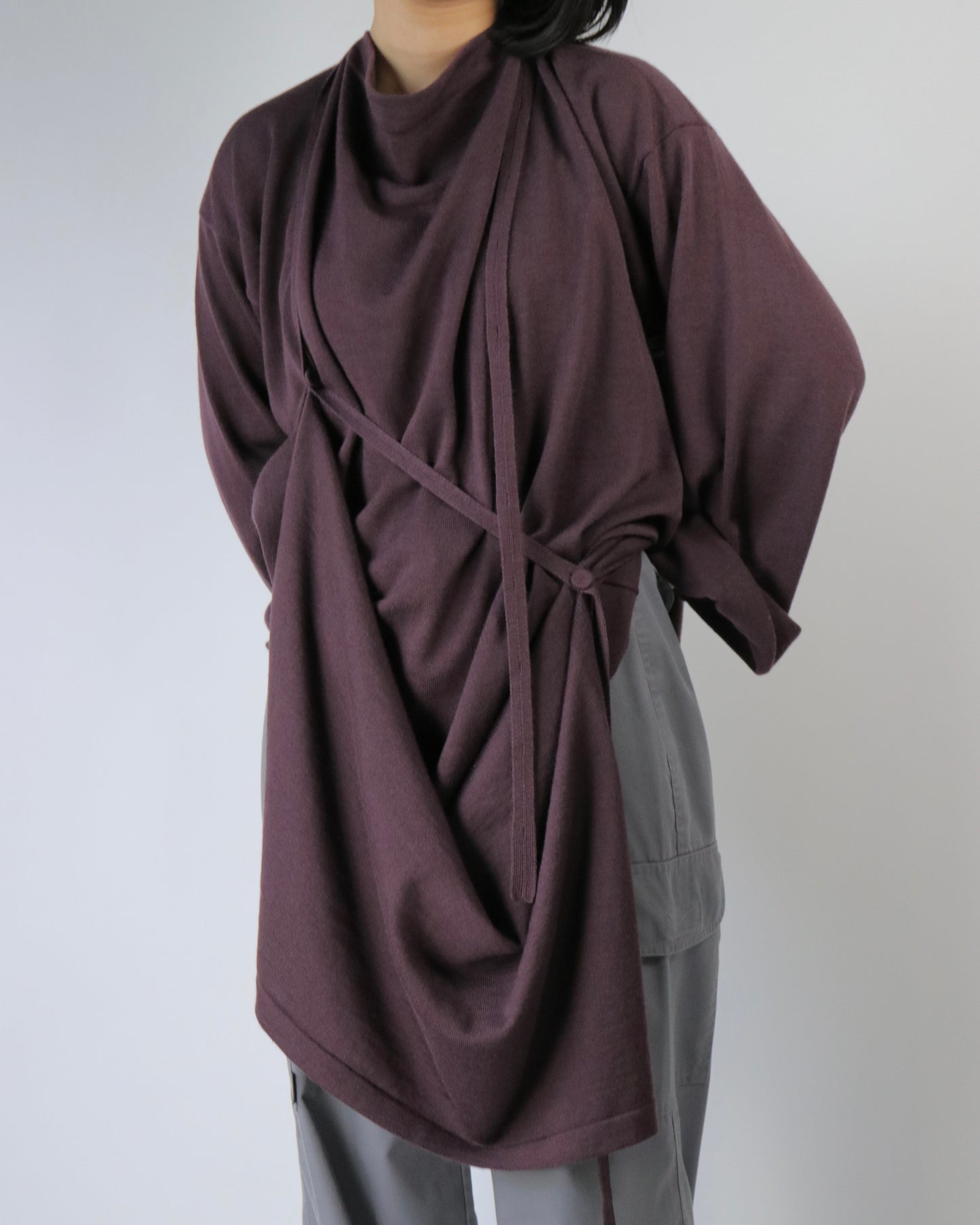 E RT N°45 Merino boat-neck dress