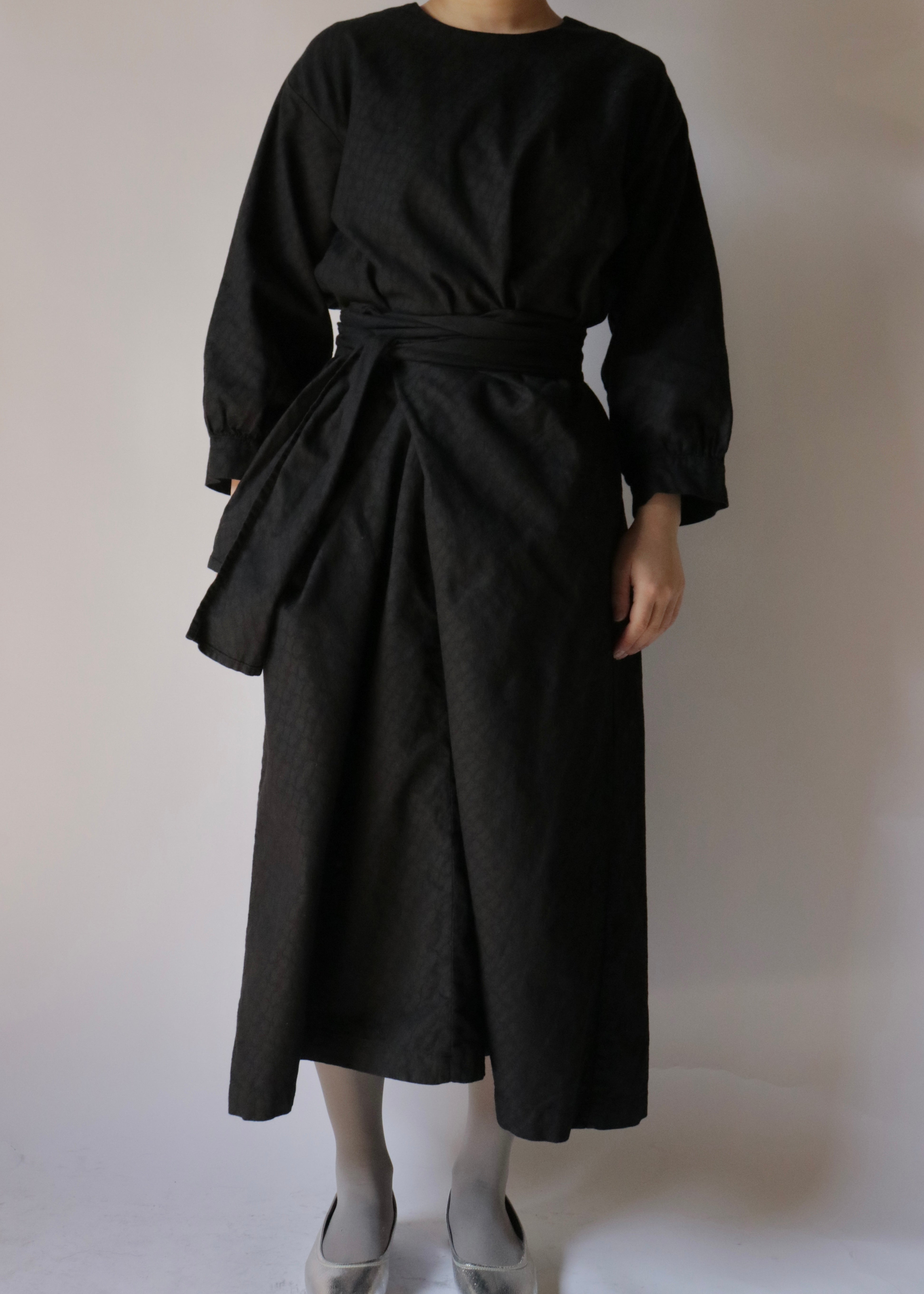 Cw monogram wrapped dress