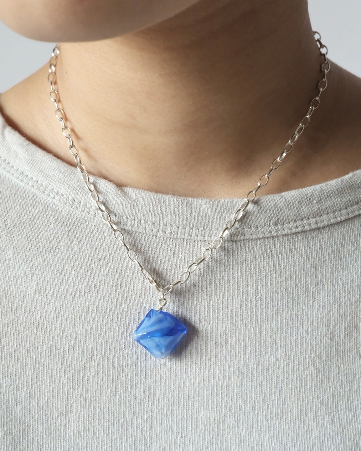 High on Hope Alta Necklace Blue Murano Glass
