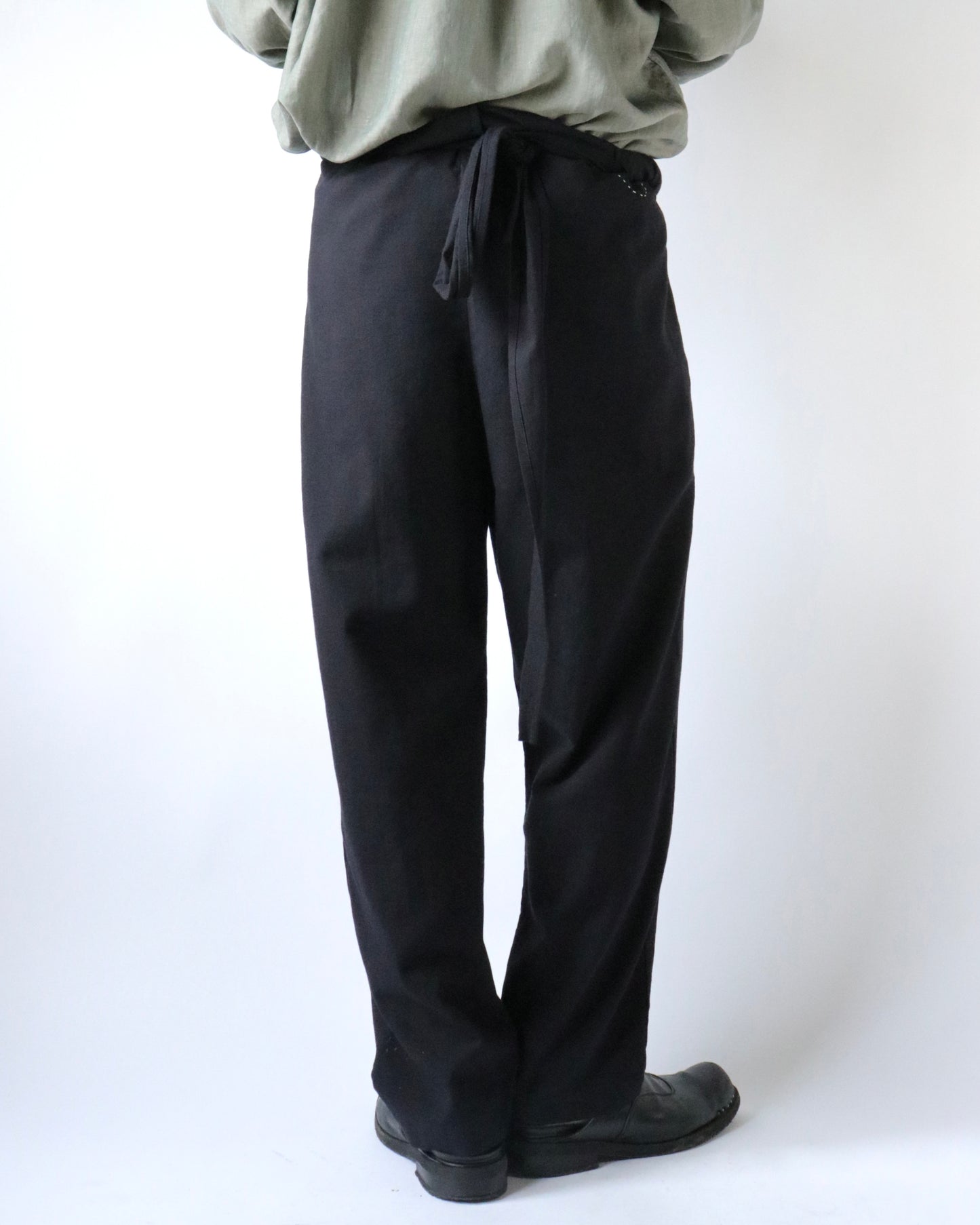 Cotton Cashmere Wrapped Pants