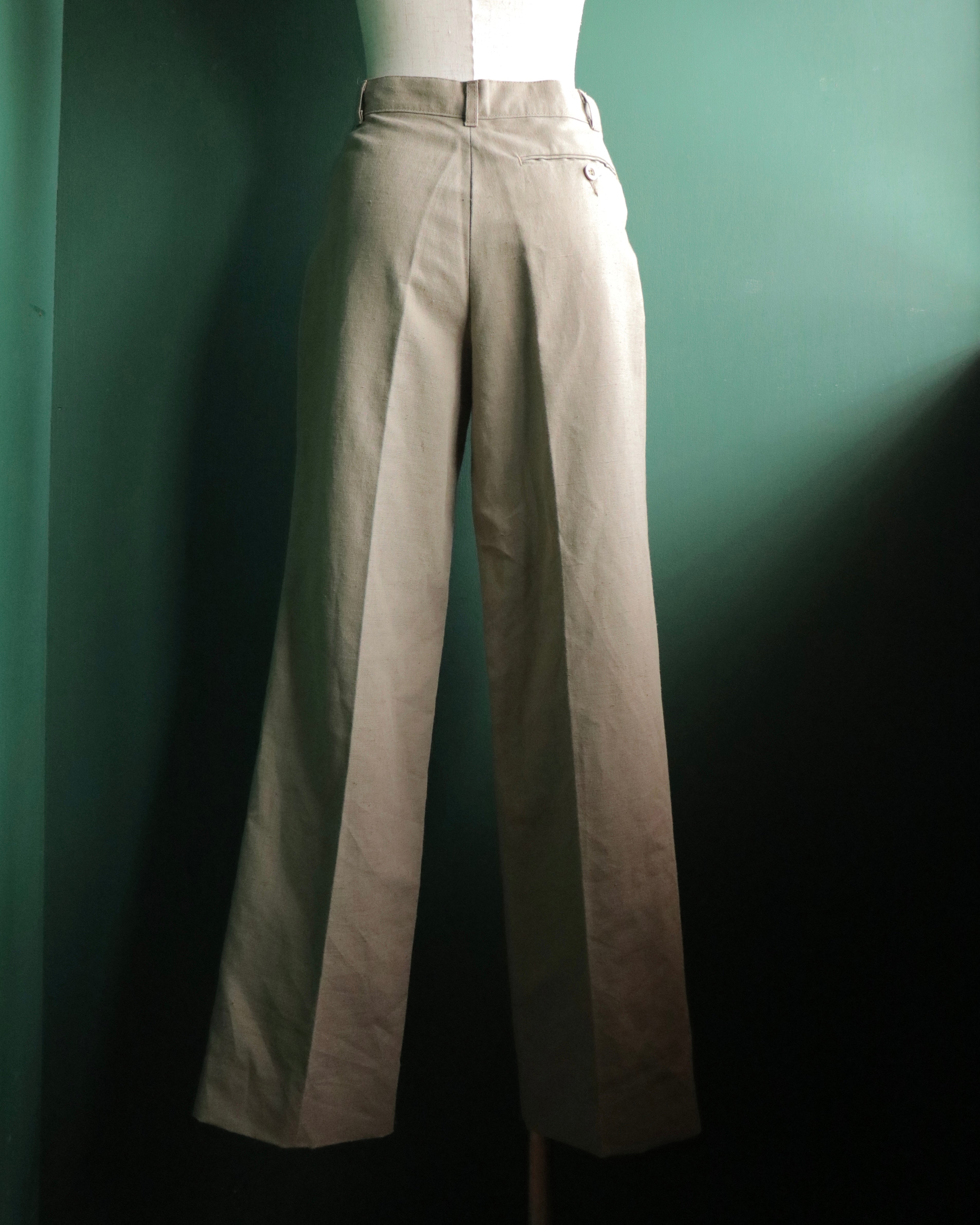 90s benetton cotton linen slacks