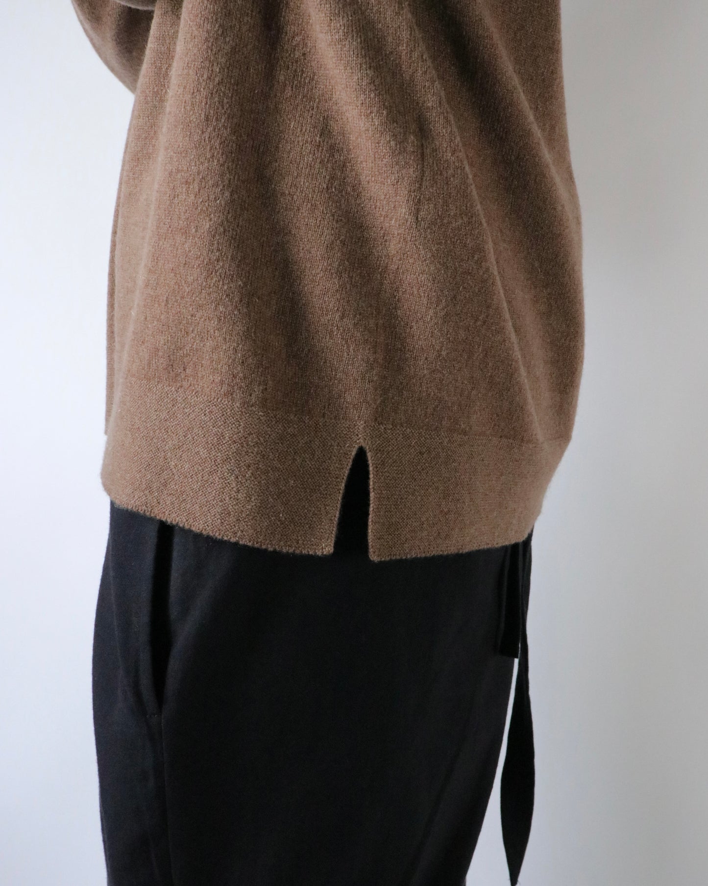 Cashmere polo sweter