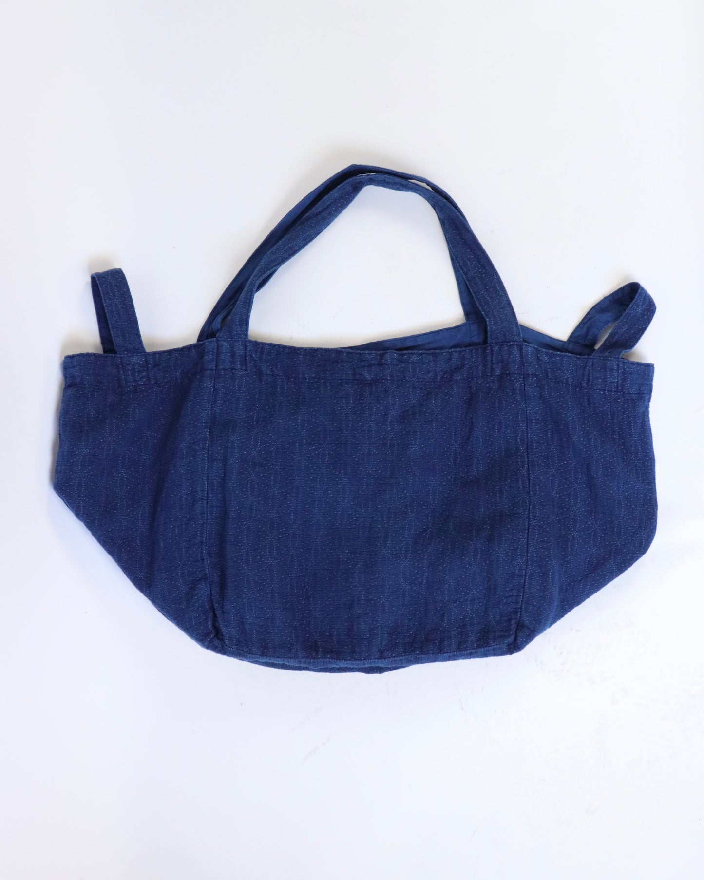 Flower of Sashiko tote / Ryukyu Indigo