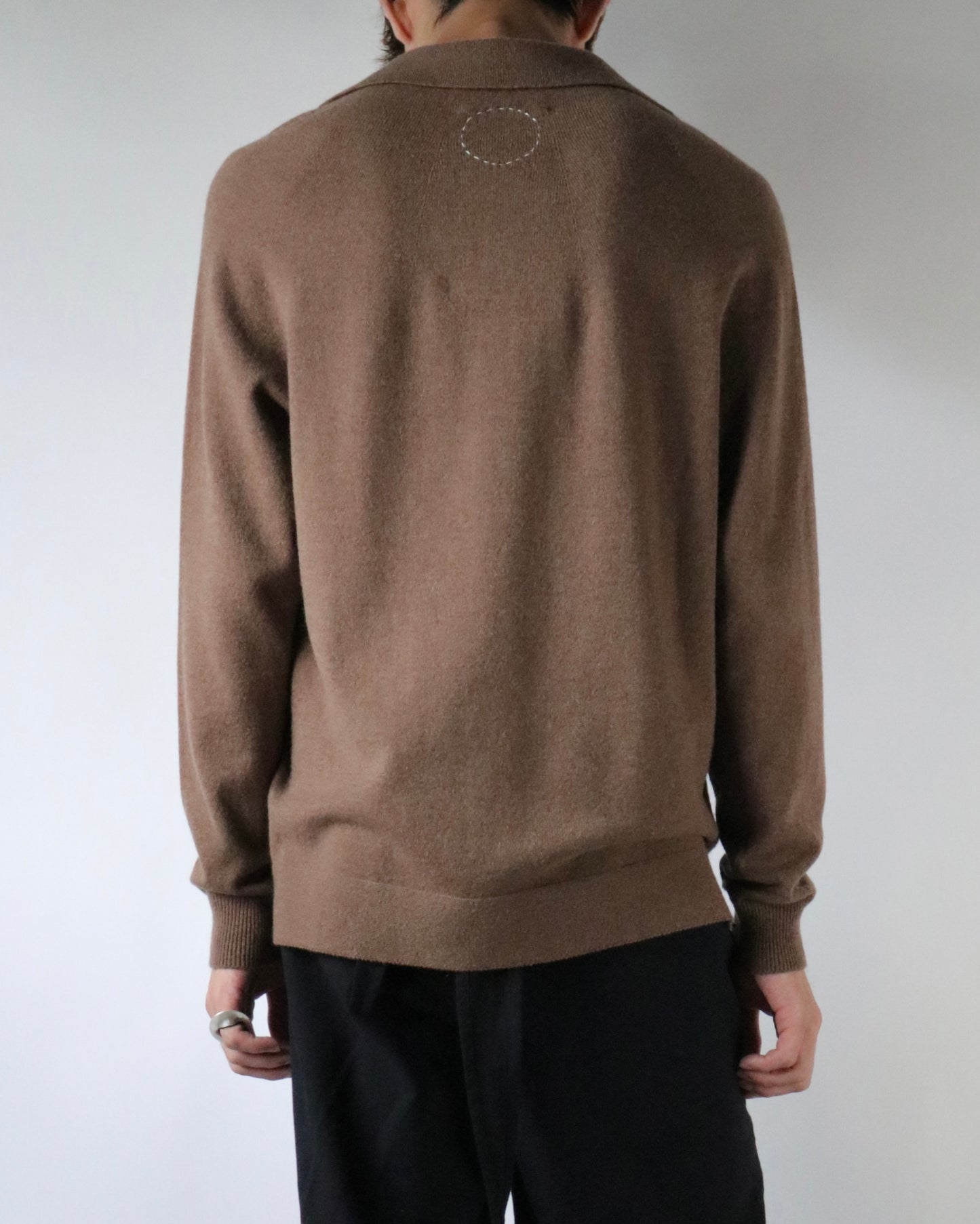 Cashmere polo sweter