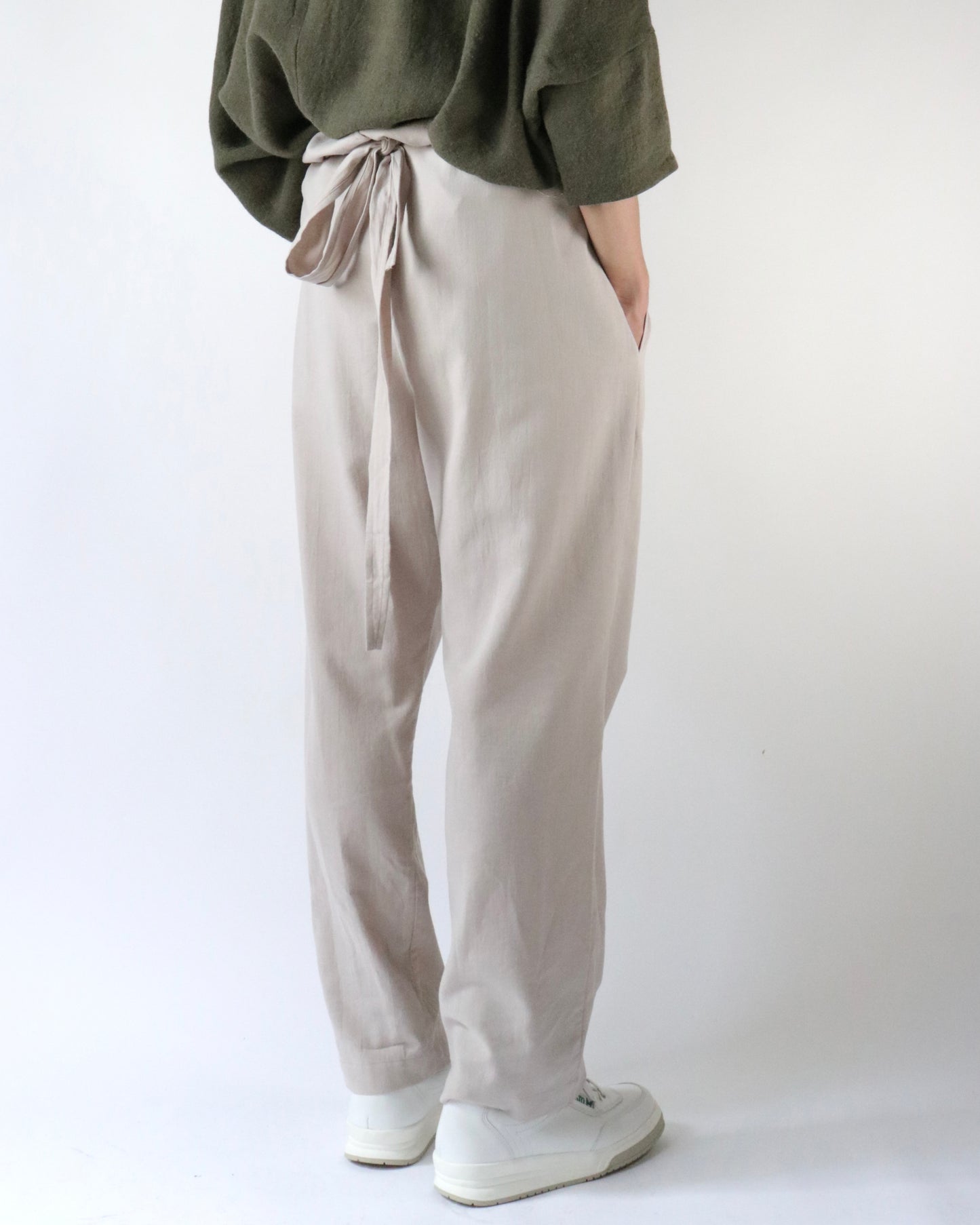 Cotton Cashmere Wrapped Pants