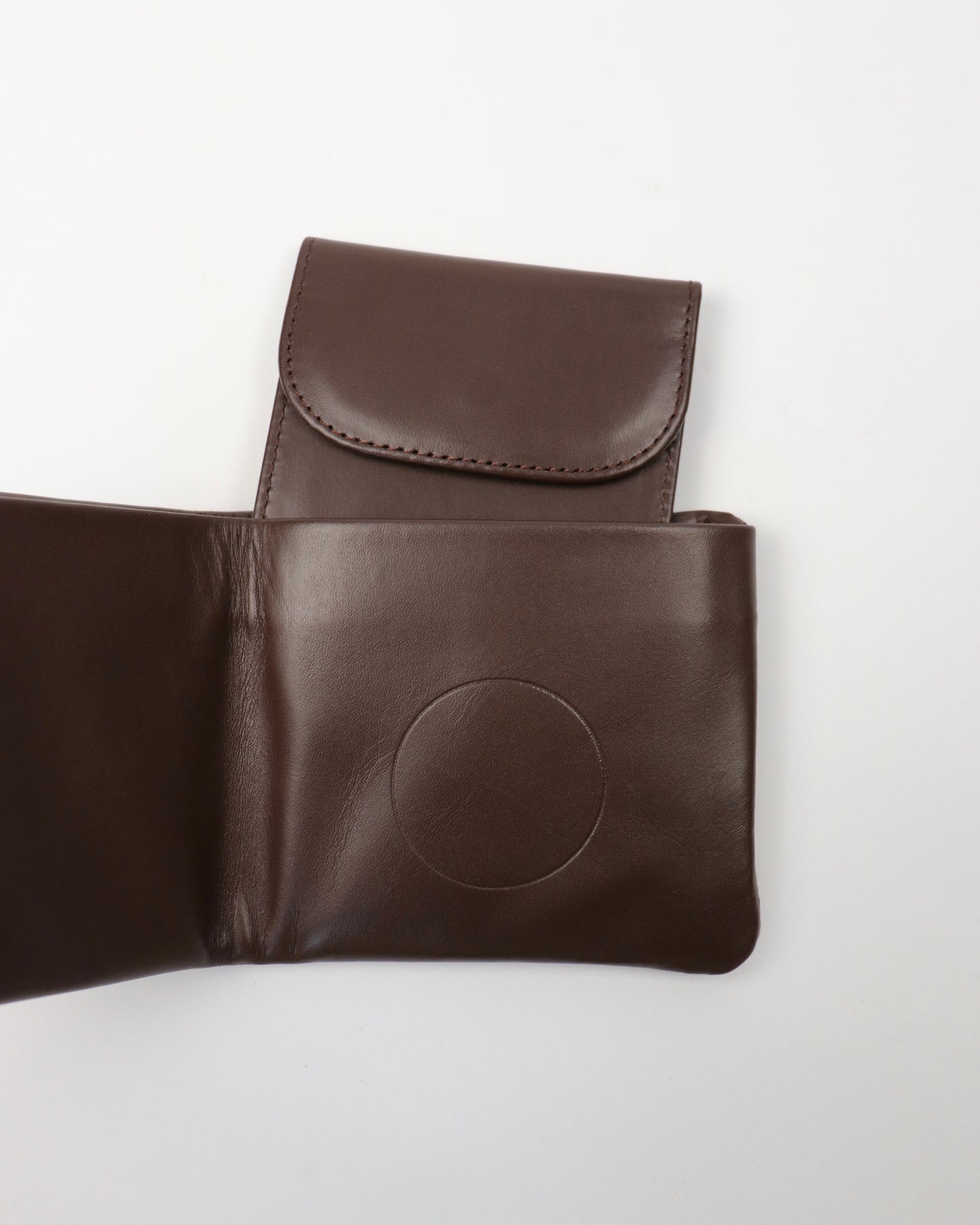 Light leather bifold wallet