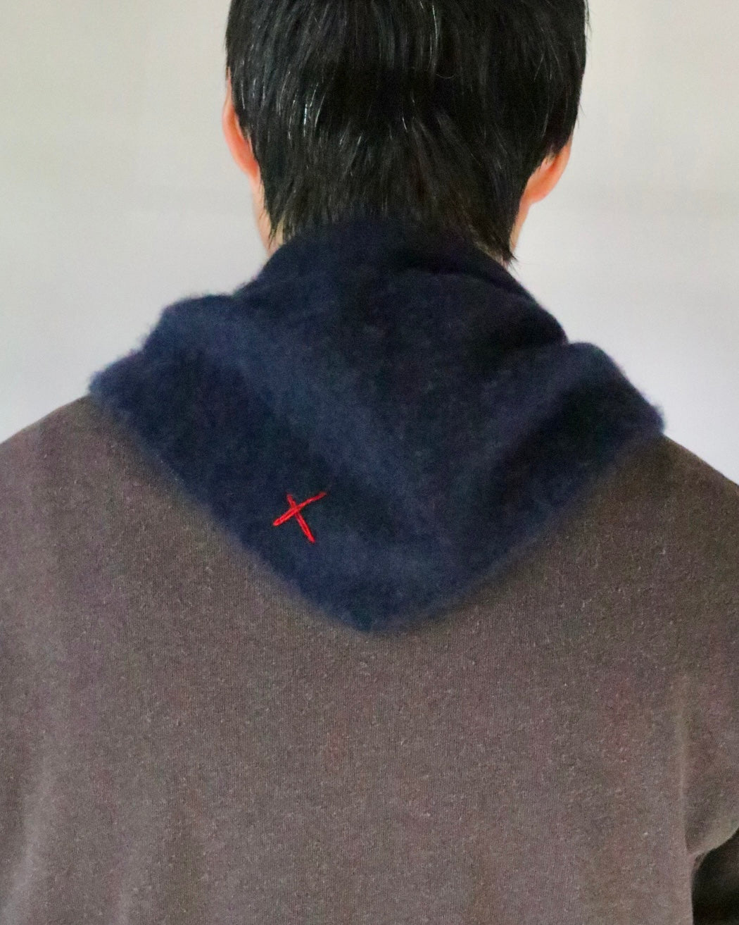 TRIANGLE SCARF Dip-Dye/Indigo-Camel