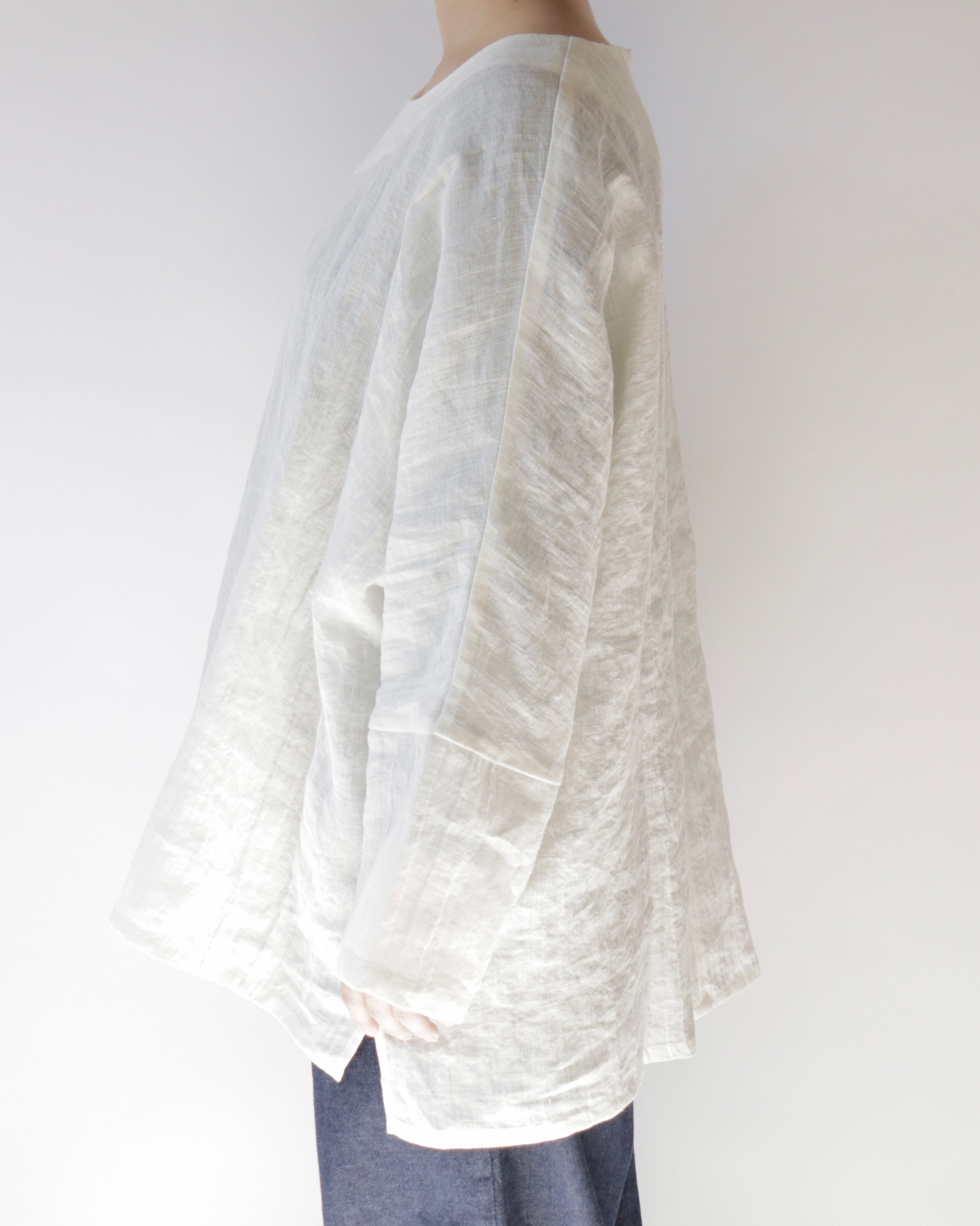 Linen lawn dolman sleeve shirt