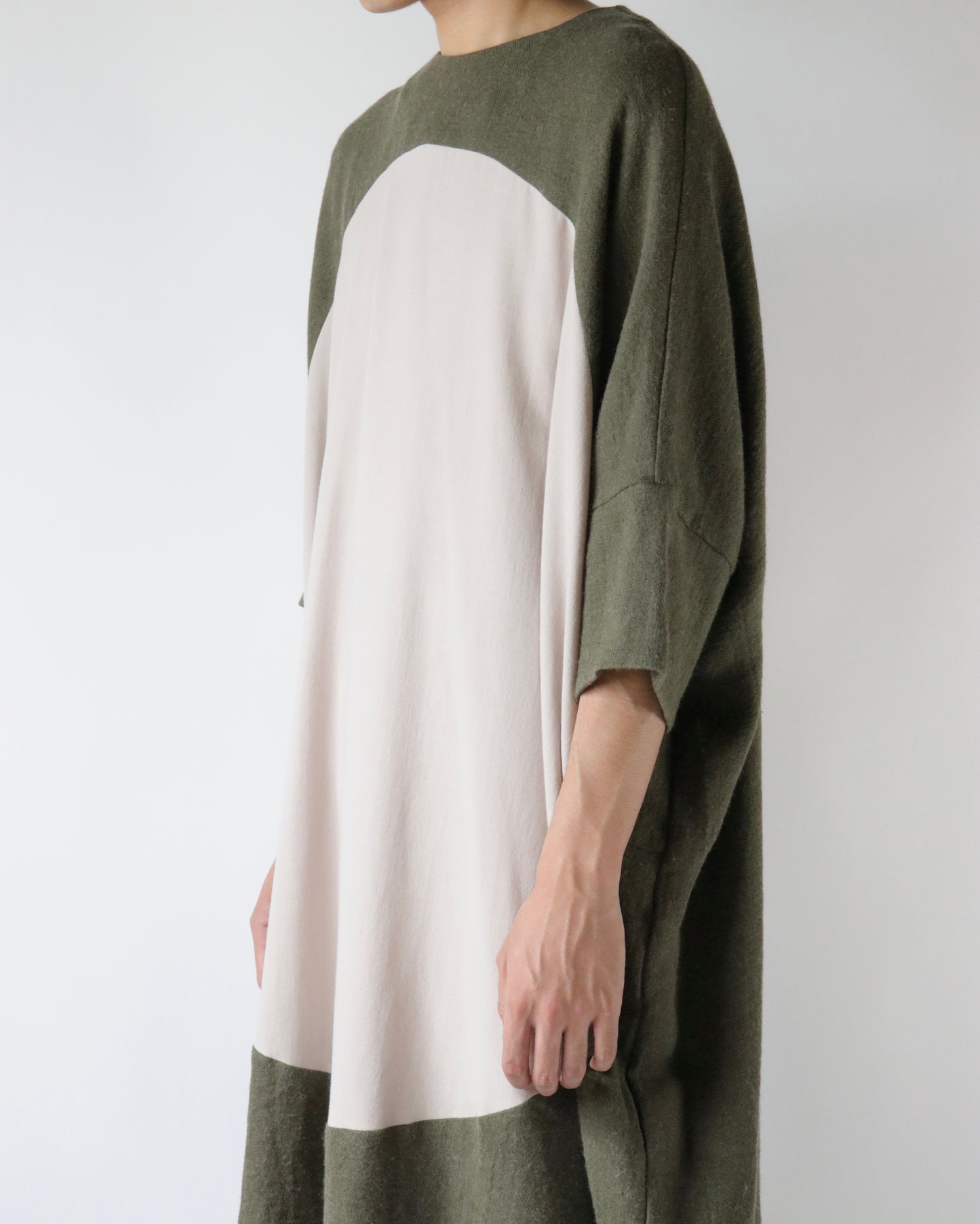 Linen wool and Cotton cashmer □○ dress