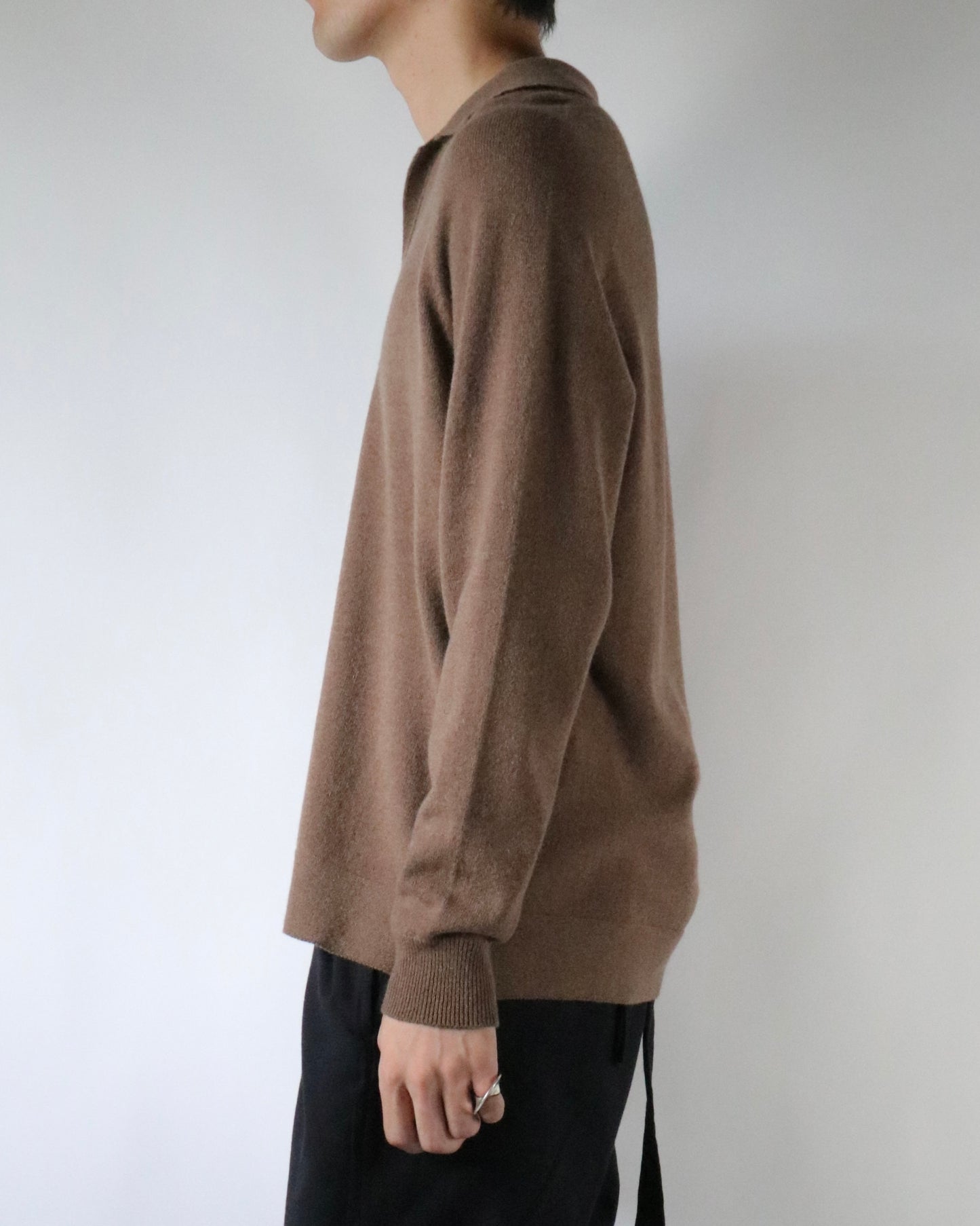 Cashmere polo sweter