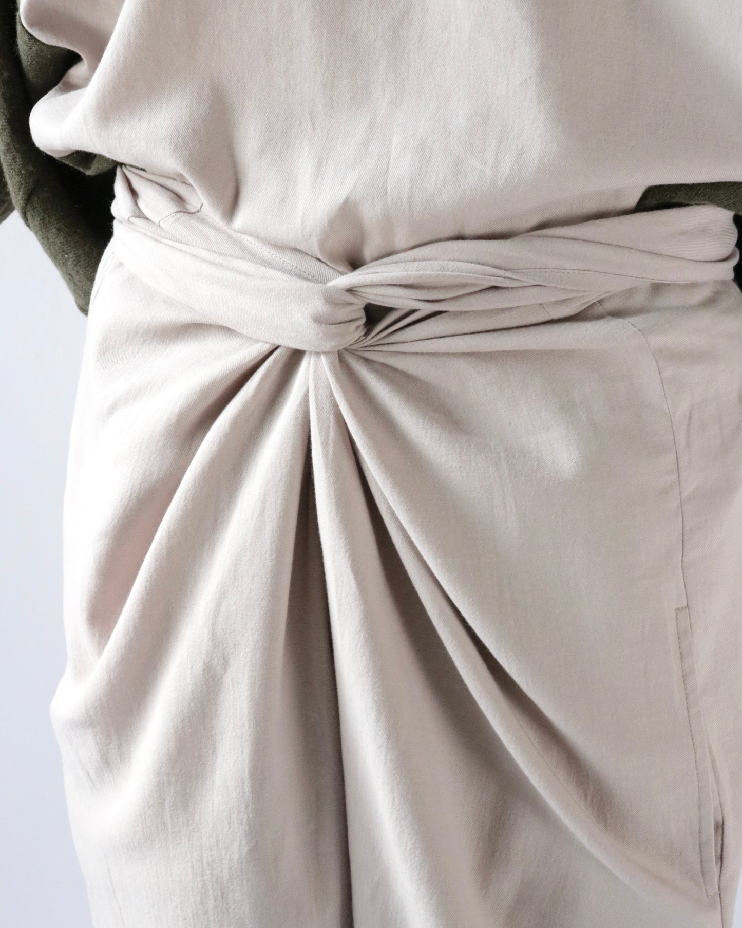 Cotton Cashmere Wrapped Pants