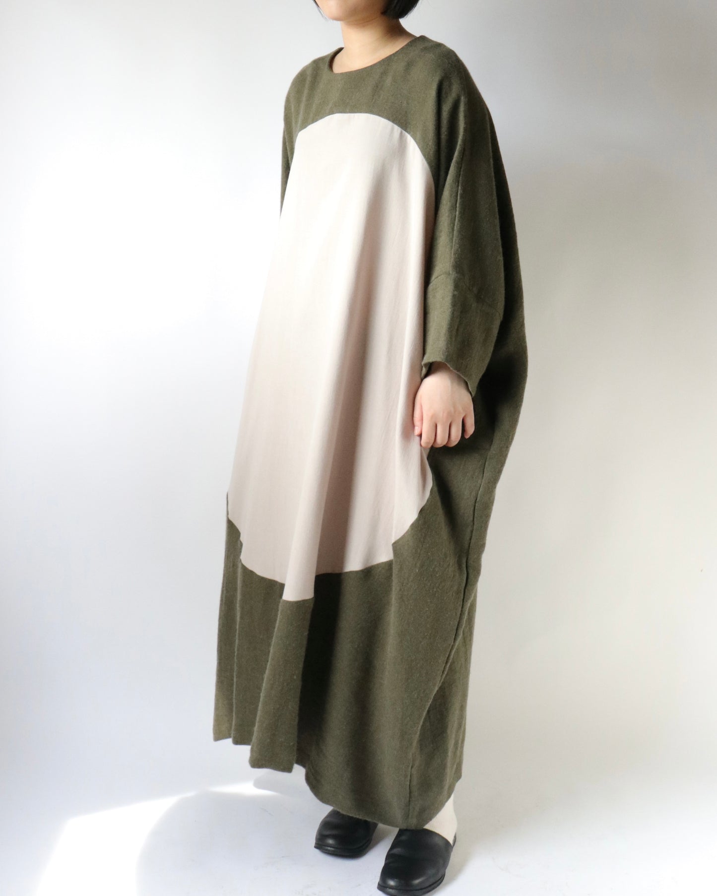 Linen wool and Cotton cashmer □○ dress