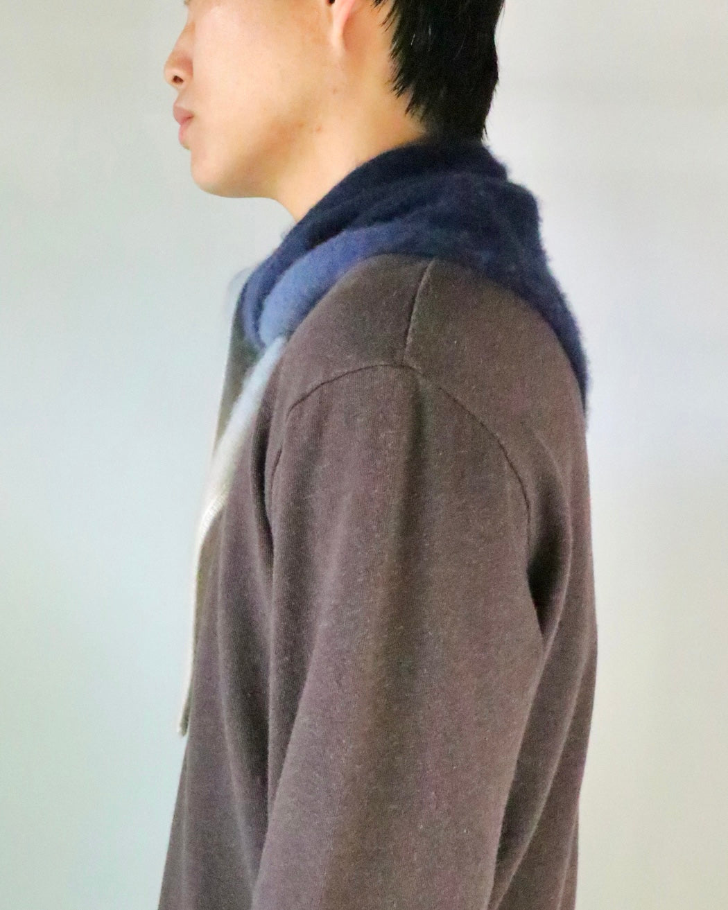 TRIANGLE SCARF Dip-Dye/Indigo-Camel