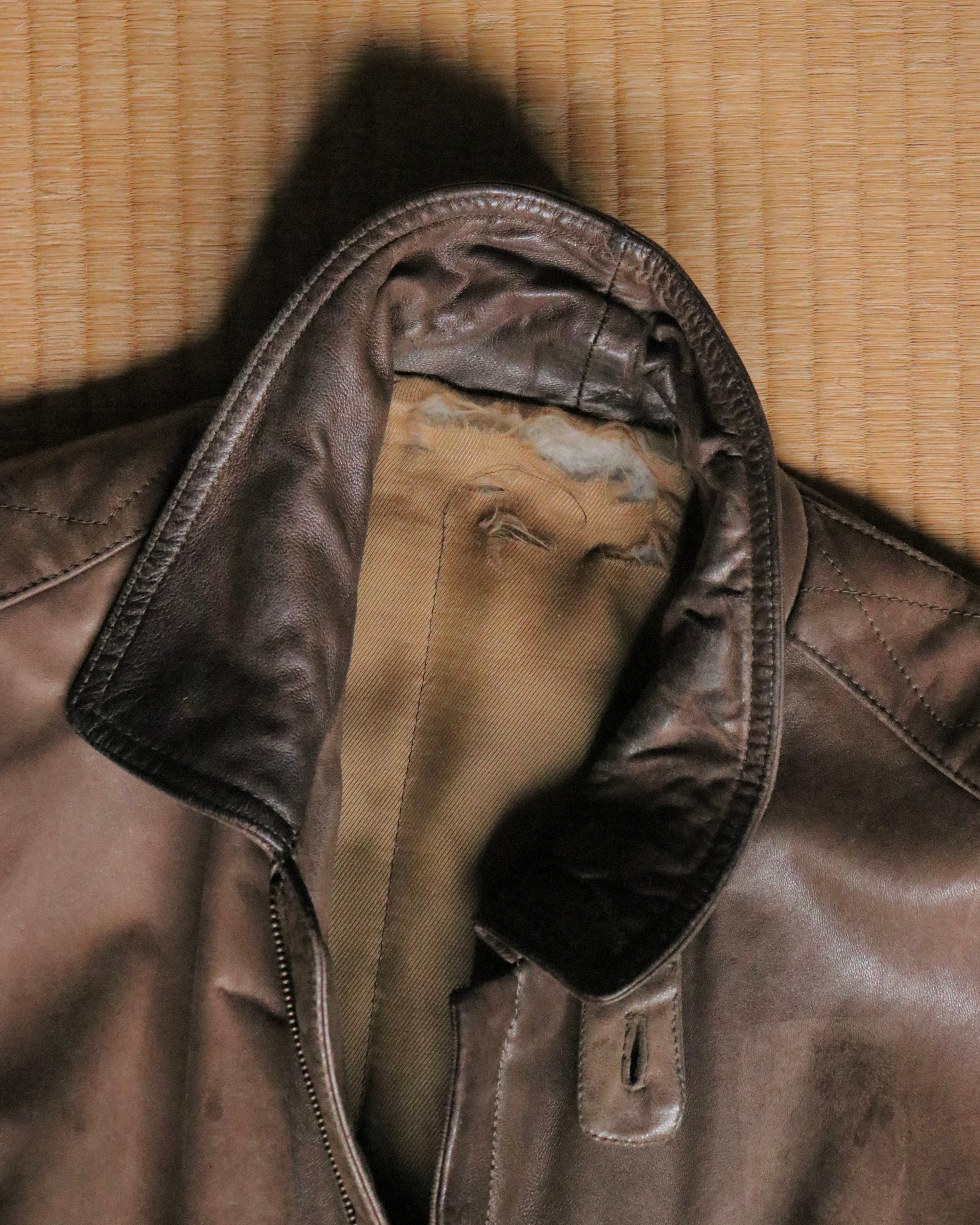 80s GIORGIO ARMANI leather flight jacket